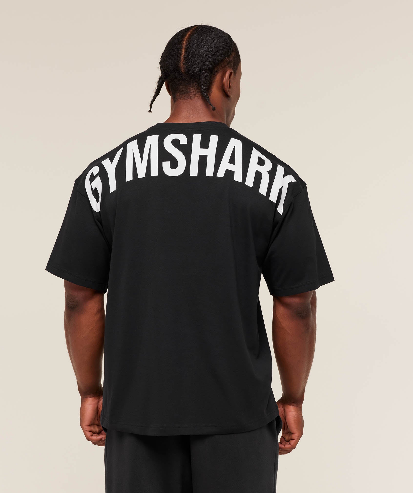 Gymshark Power T-Shirt - Black/Oat White