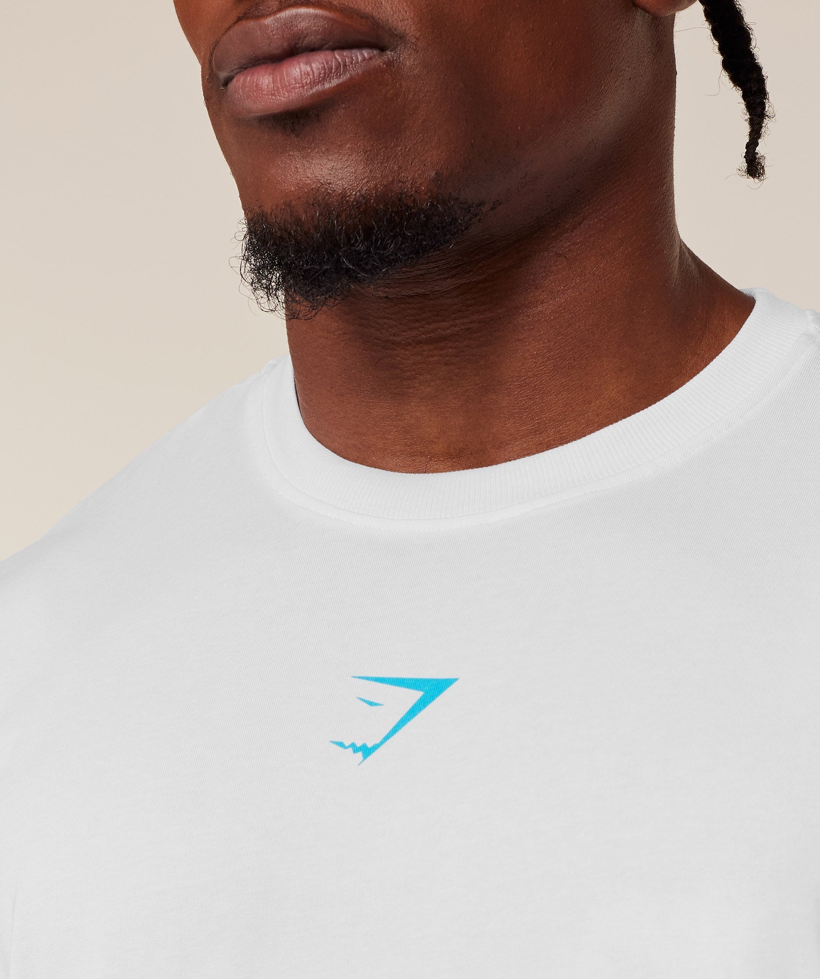 Gymshark Power T-Shirt - GS White/GS Brand Blue