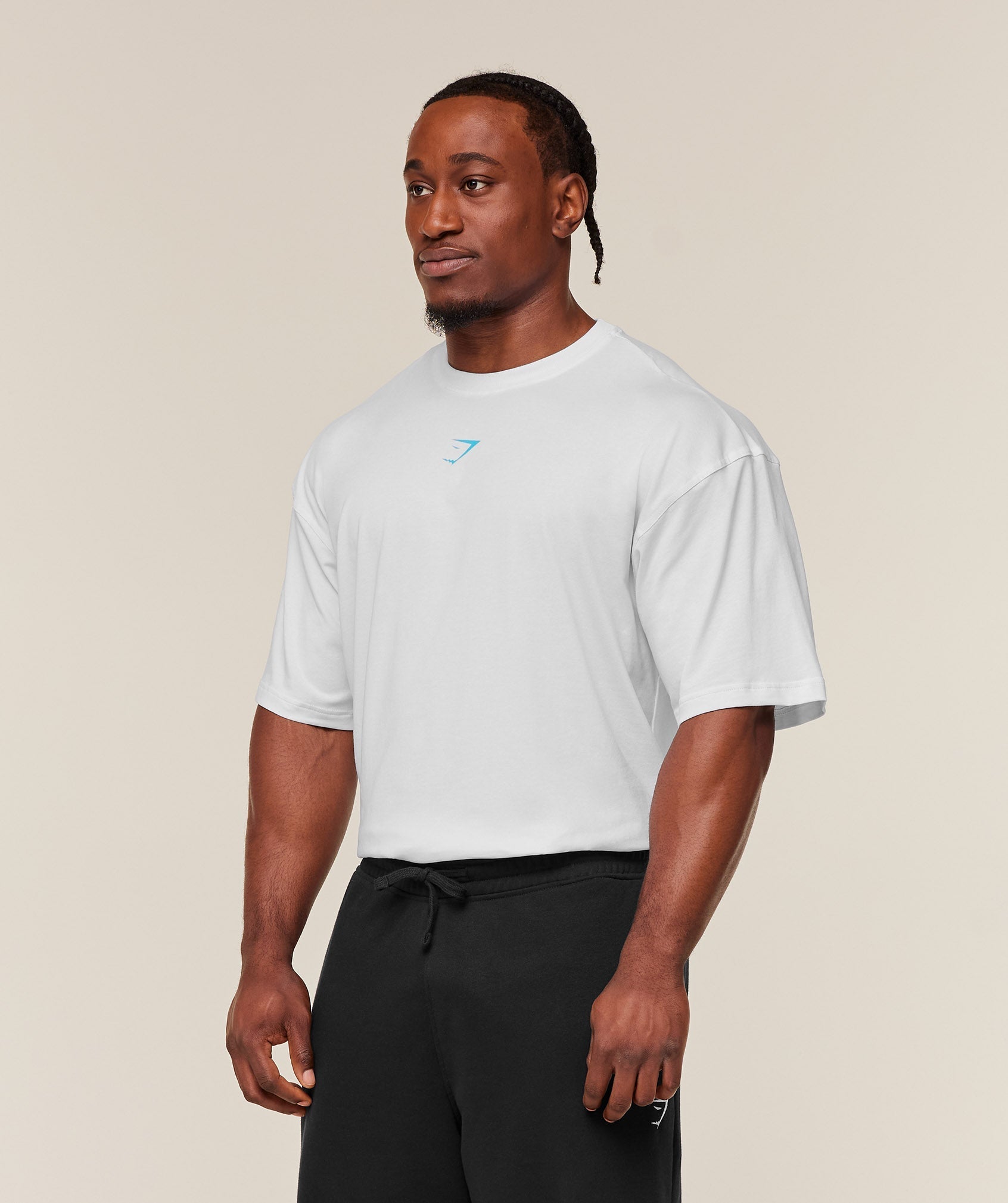 Gymshark Power T-Shirt - GS White/GS Brand Blue
