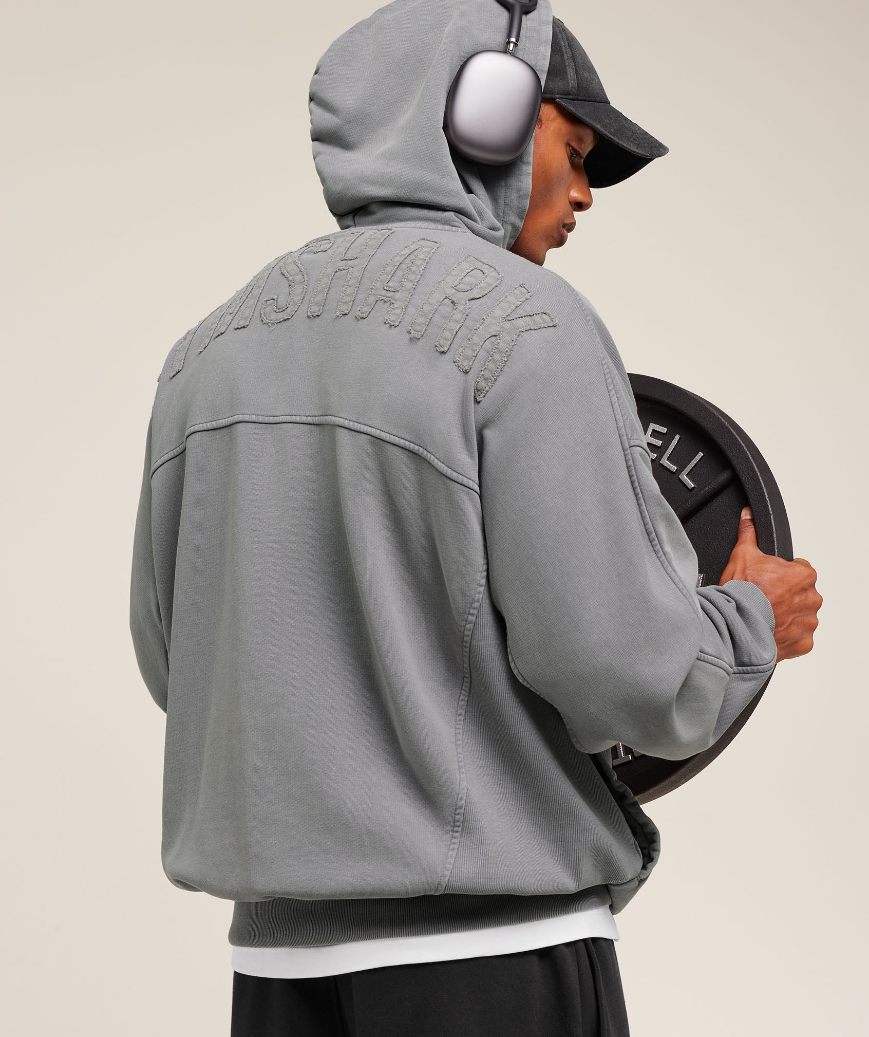 Gymshark Power Washed Hoodie - GS Medium Grey