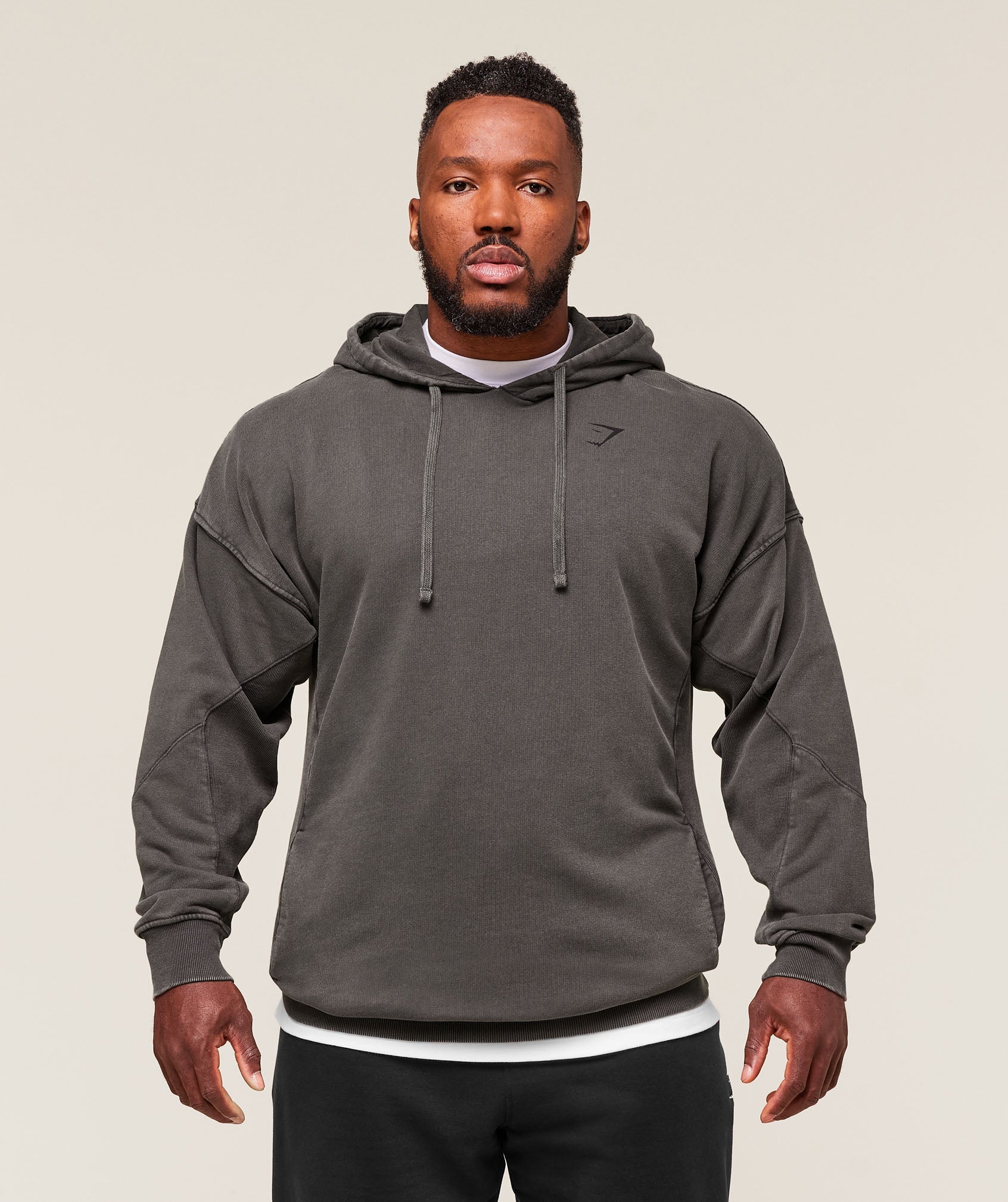Gymshark Power Washed Hoodie - Onyx Grey