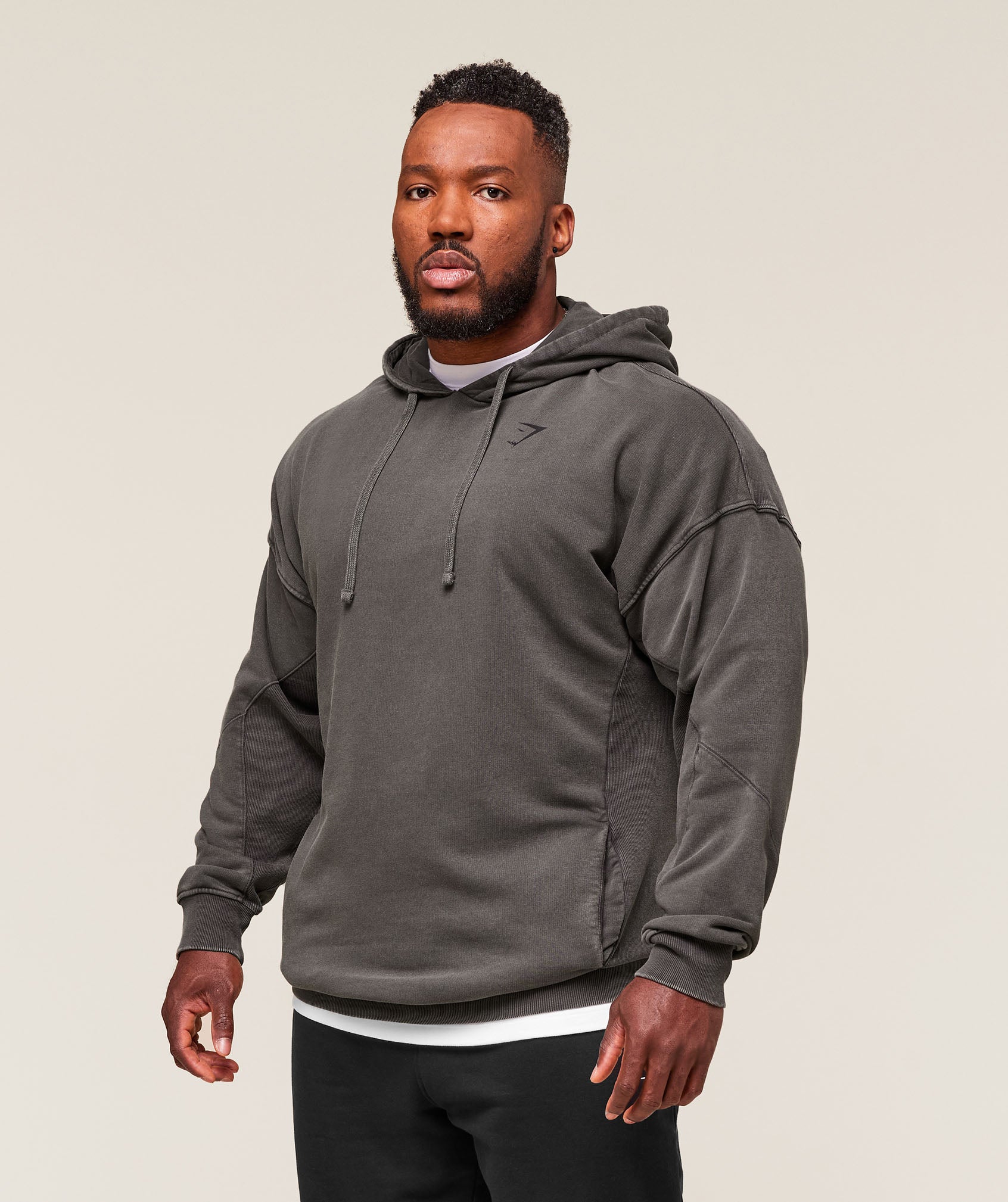 Gymshark Power Washed Hoodie - Onyx Grey