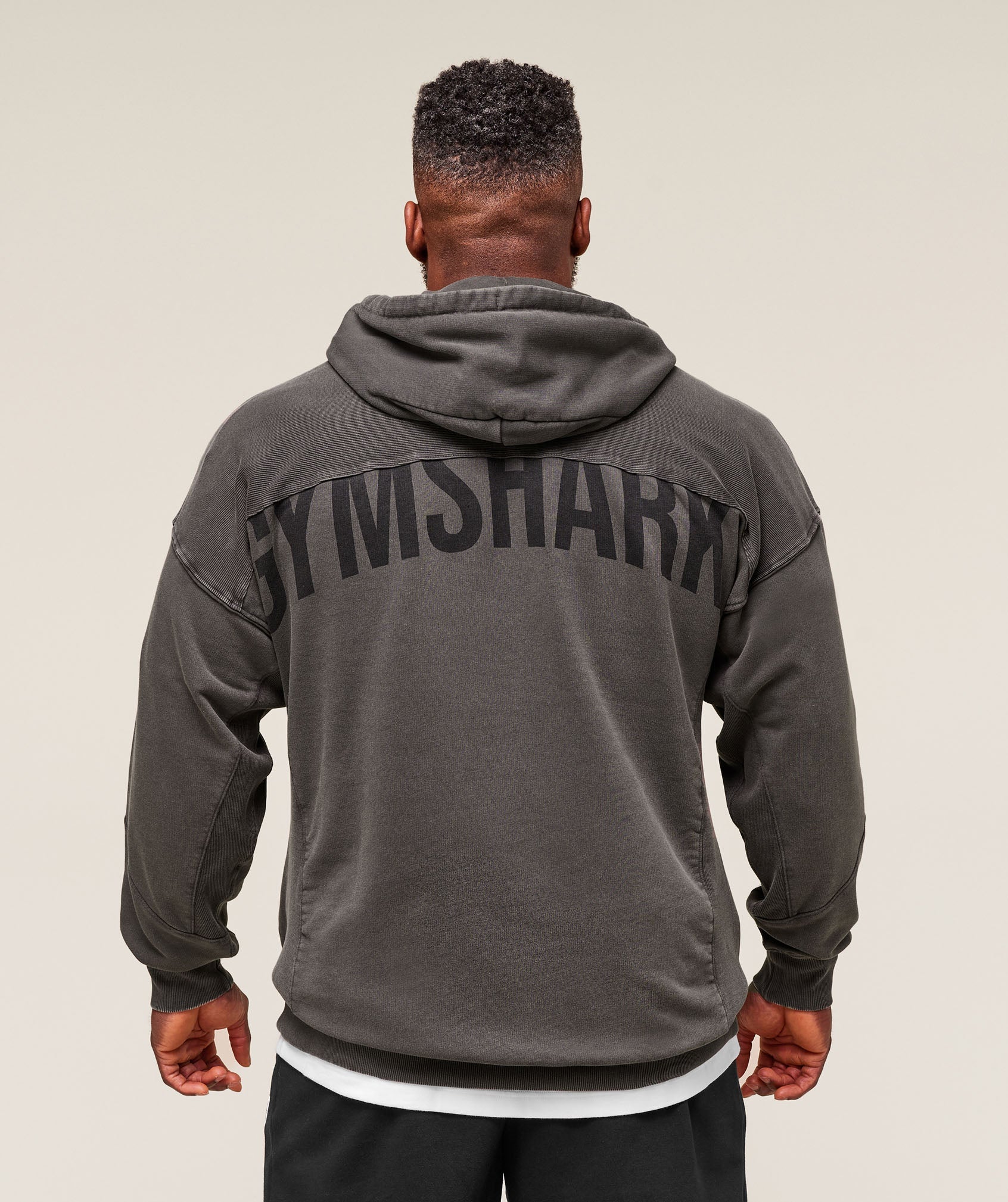 Gymshark Power Washed Hoodie - Onyx Grey