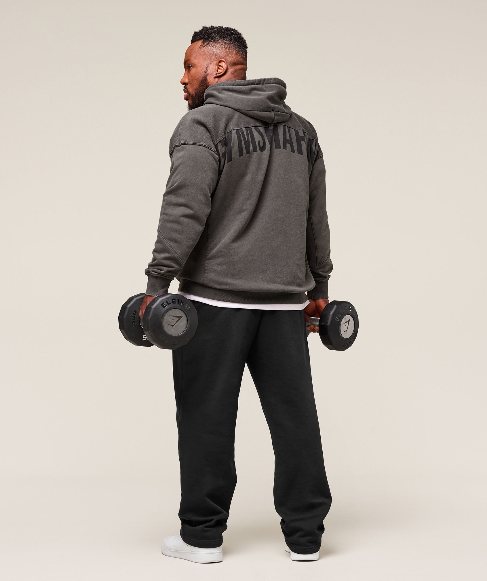 Gymshark Power Washed Hoodie - Onyx Grey