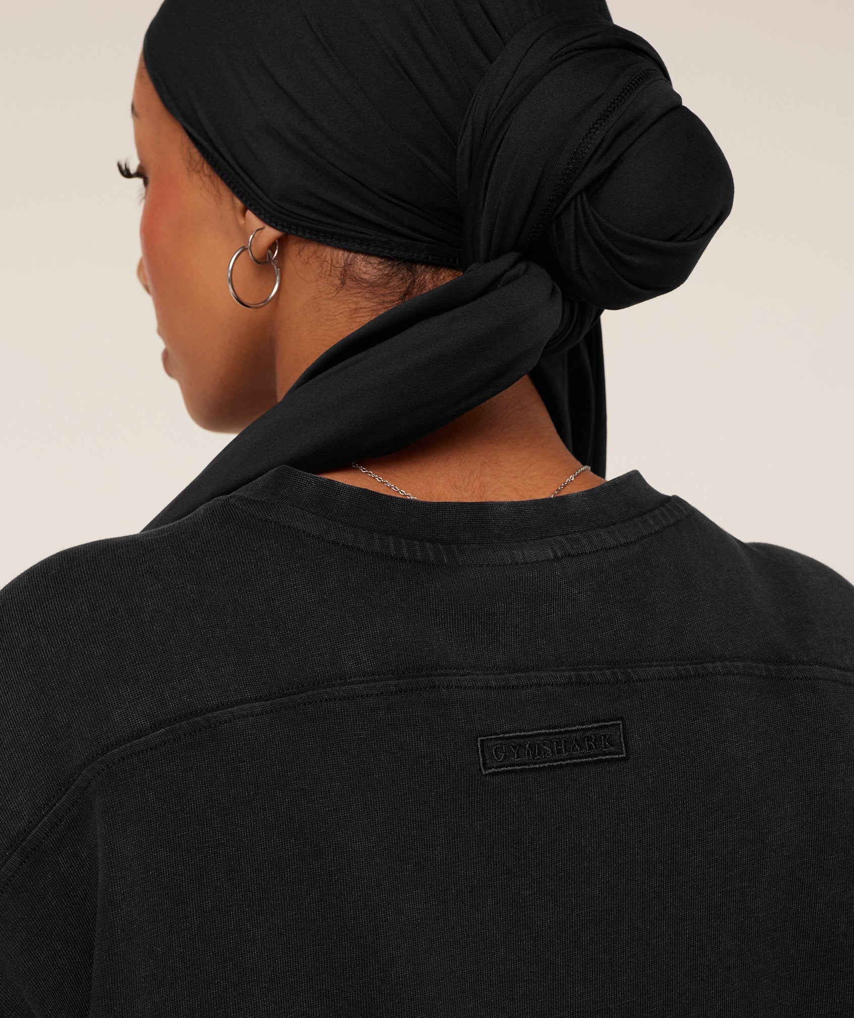 Gymshark Pump Cover Structured Fleece Top - Black/Wash