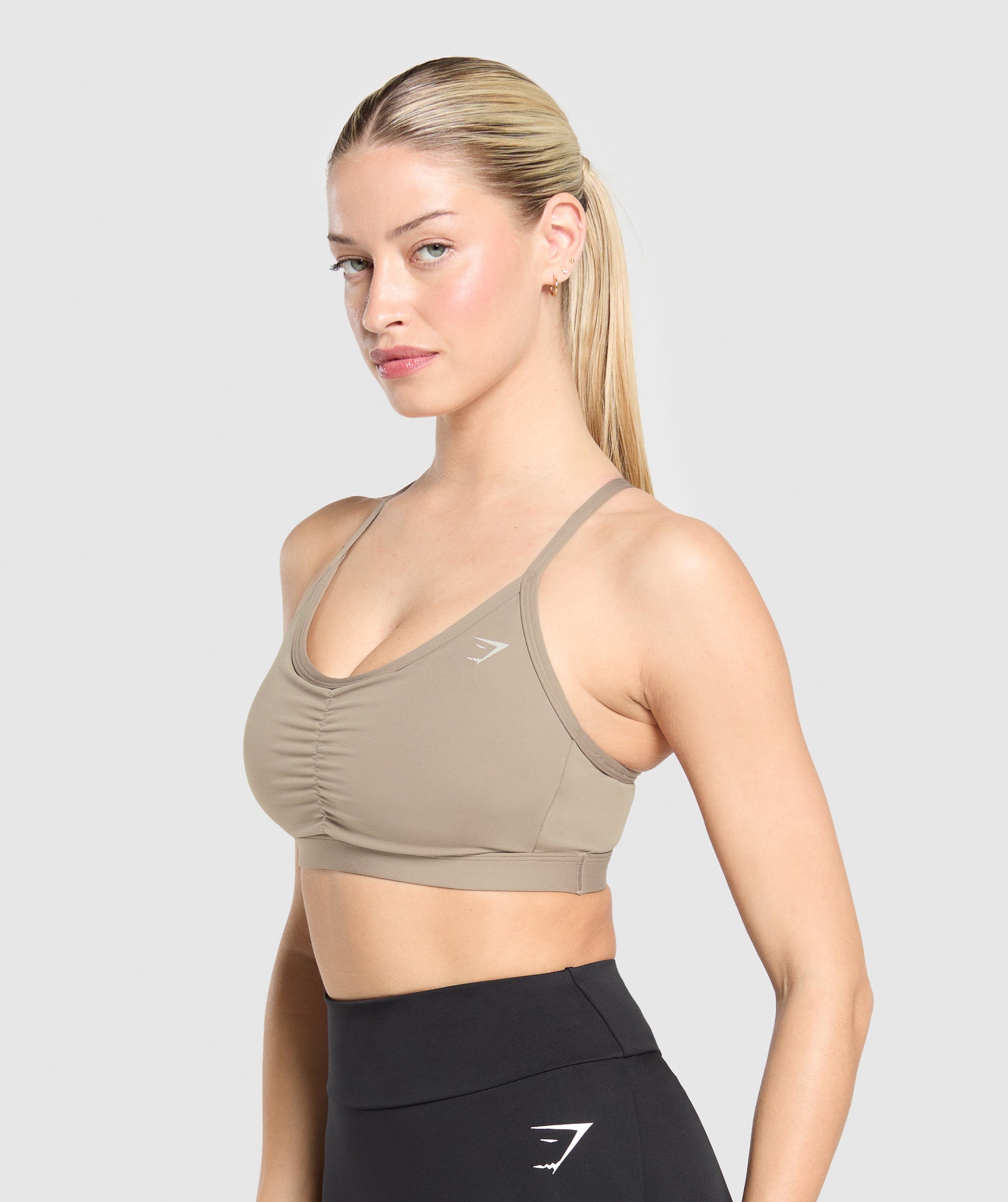 Gymshark Ruched Sports Bra - Lifestyle Brown