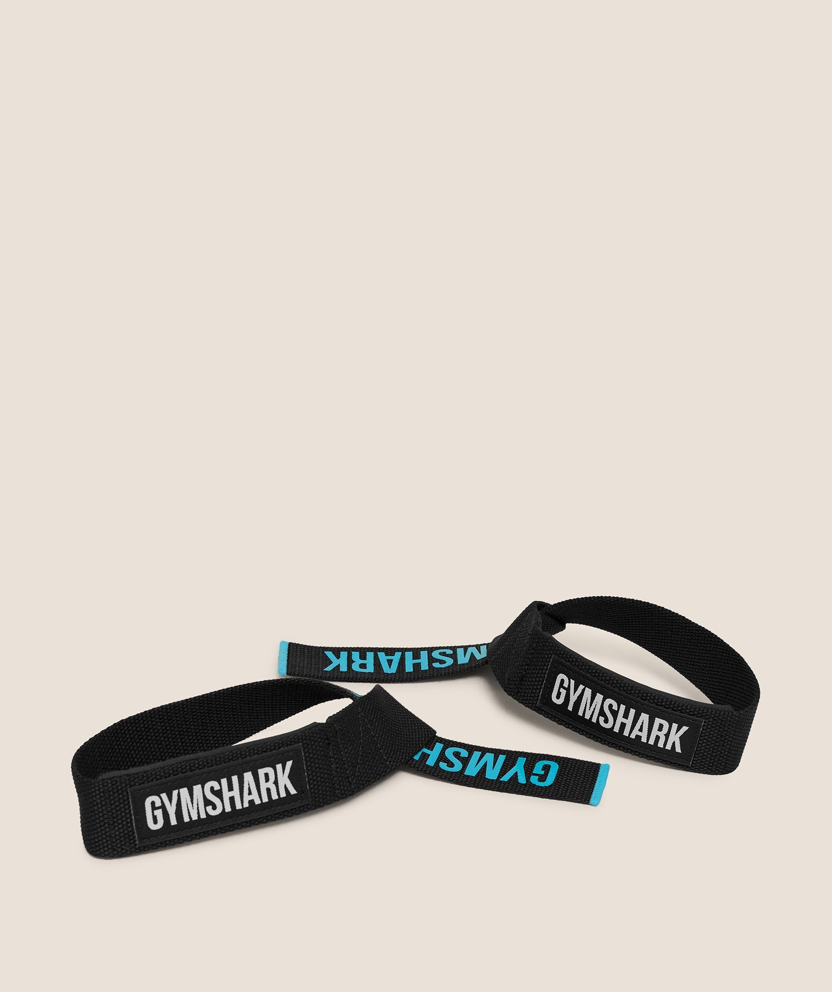 Gymshark Silicone Lifting Straps - Black/Brand Blue