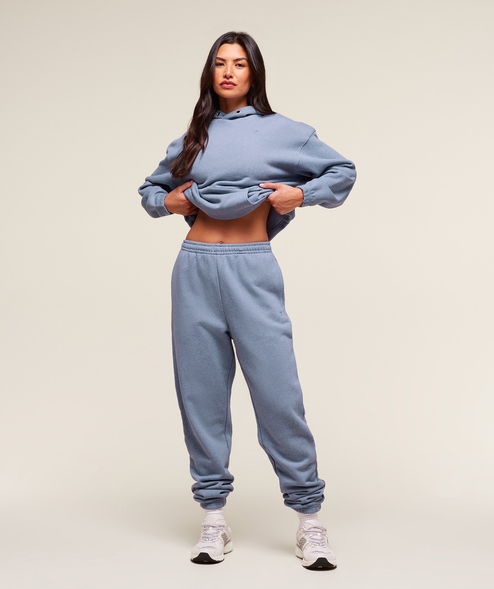 Gymshark Rest Day Sweats 2.0 Oversized Hoodie - Worn Blue Marl