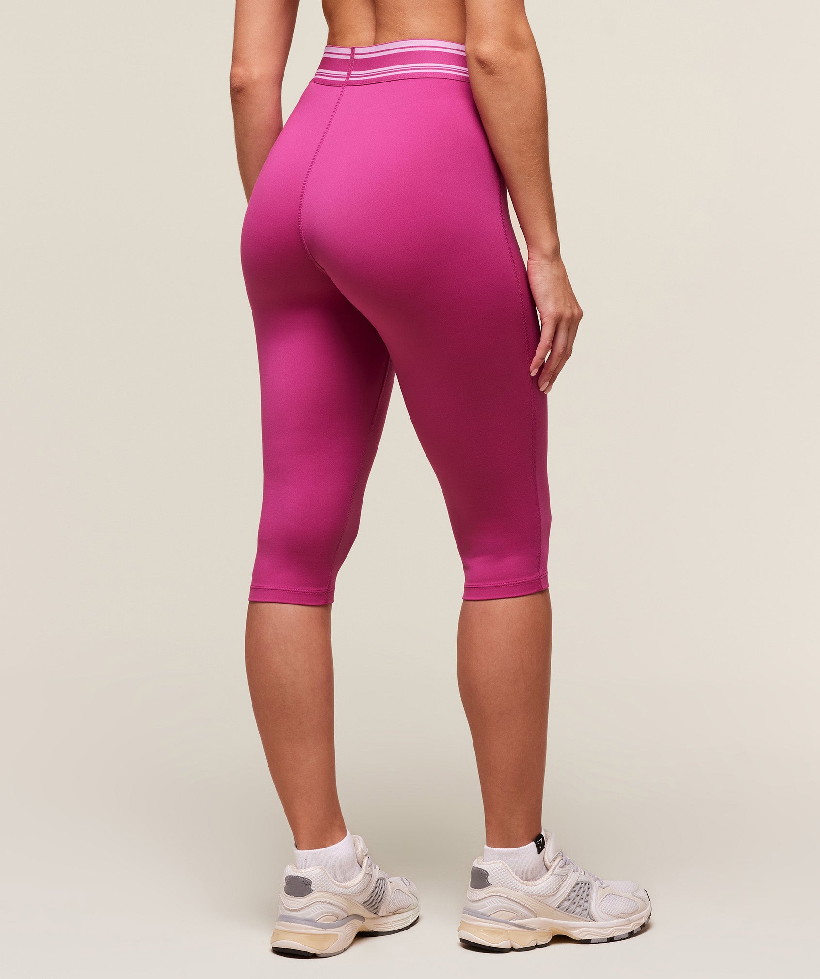 Retro Capri Leggings - Winning Pink