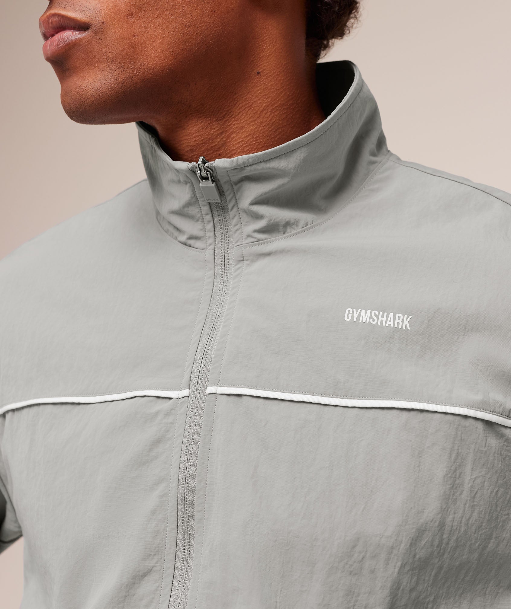 Gymshark Retro Shell Track Jacket - Smokey Grey