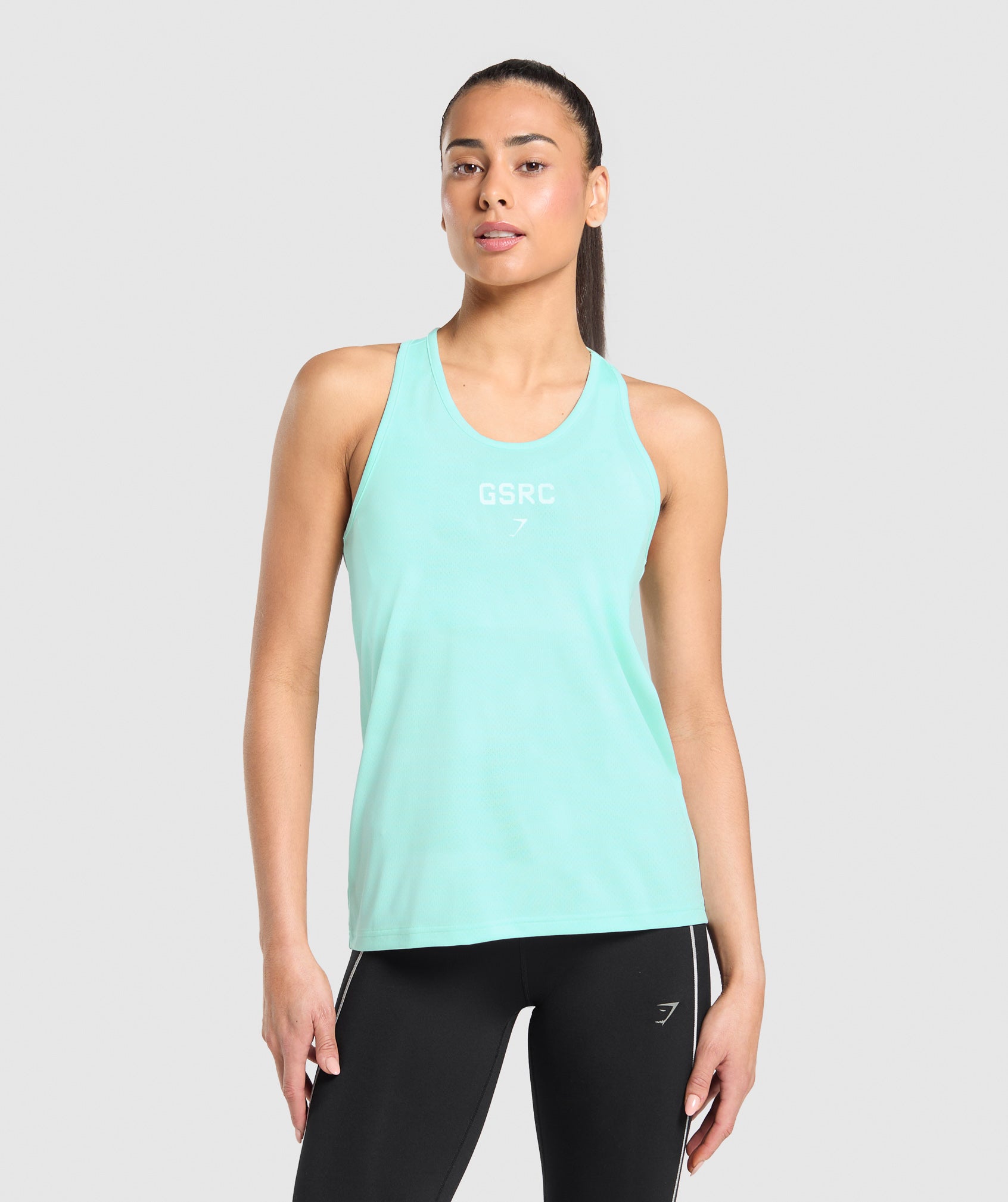 Gymshark Run Club Graphic Tank - Pop Turquoise