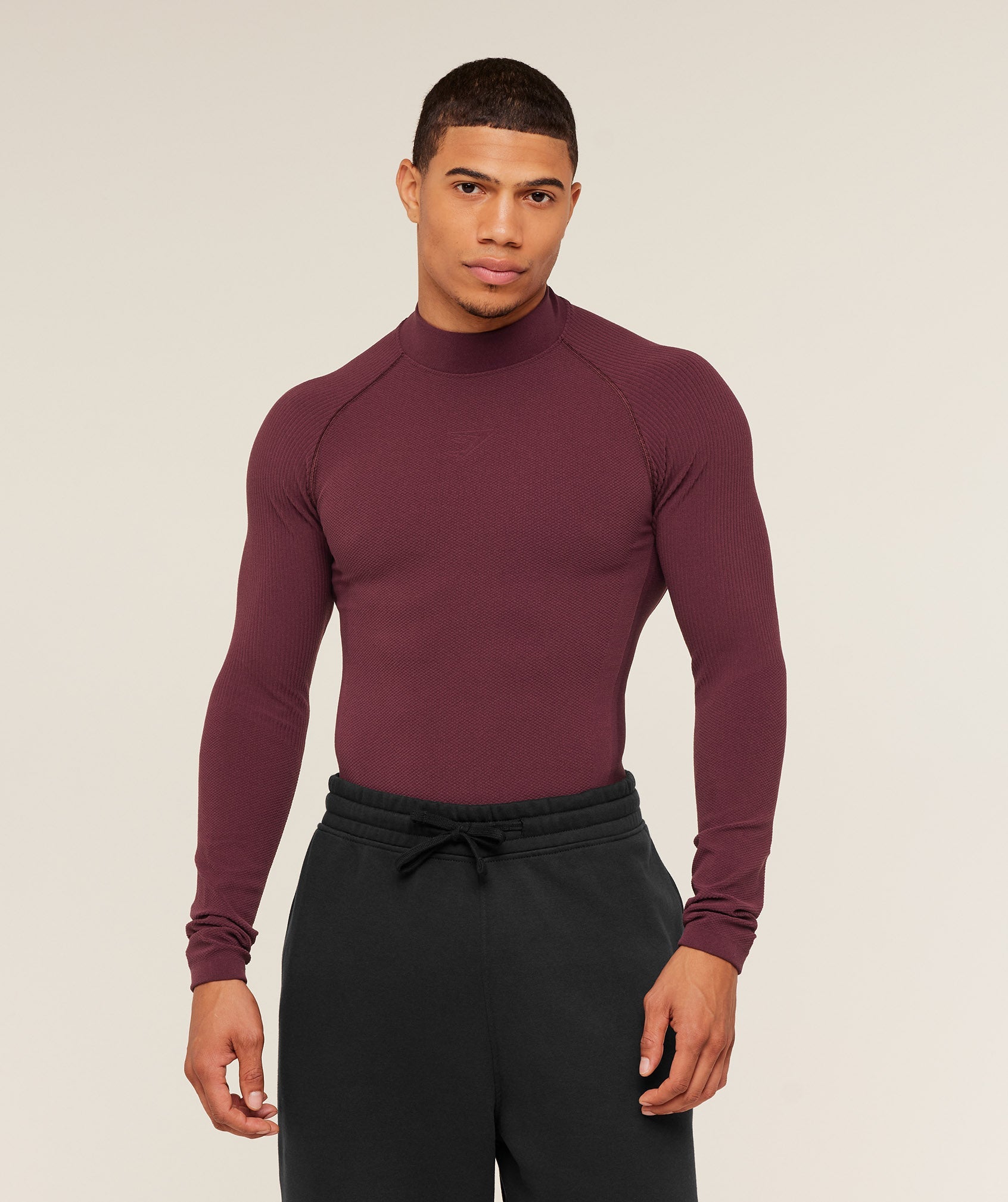 Gymshark Physique Long Sleeve T-Shirt - GS Impact Burgundy/GS Cherry Purple