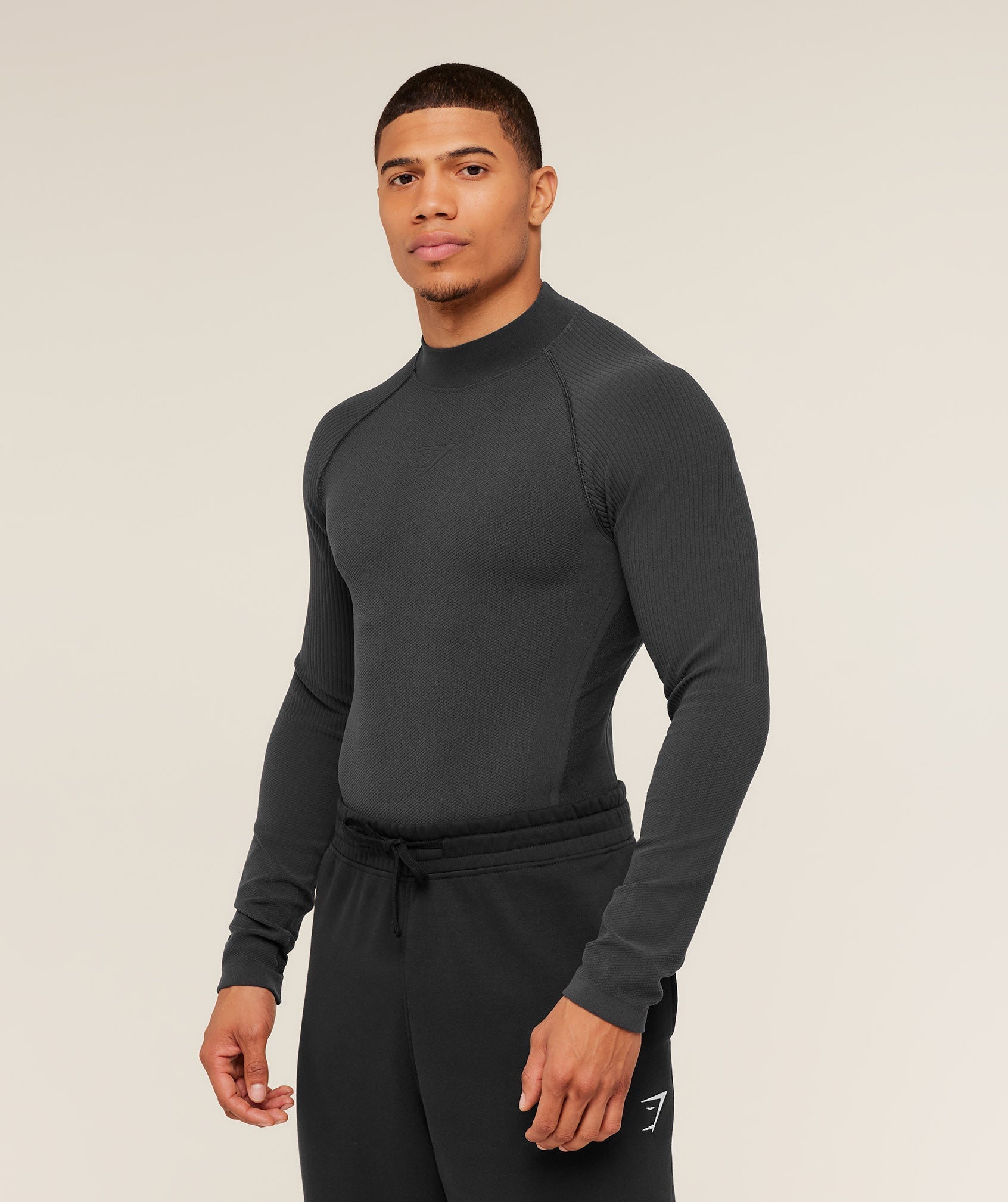Gymshark Physique Long Sleeve T-Shirt - GS Onyx Grey/GS Black