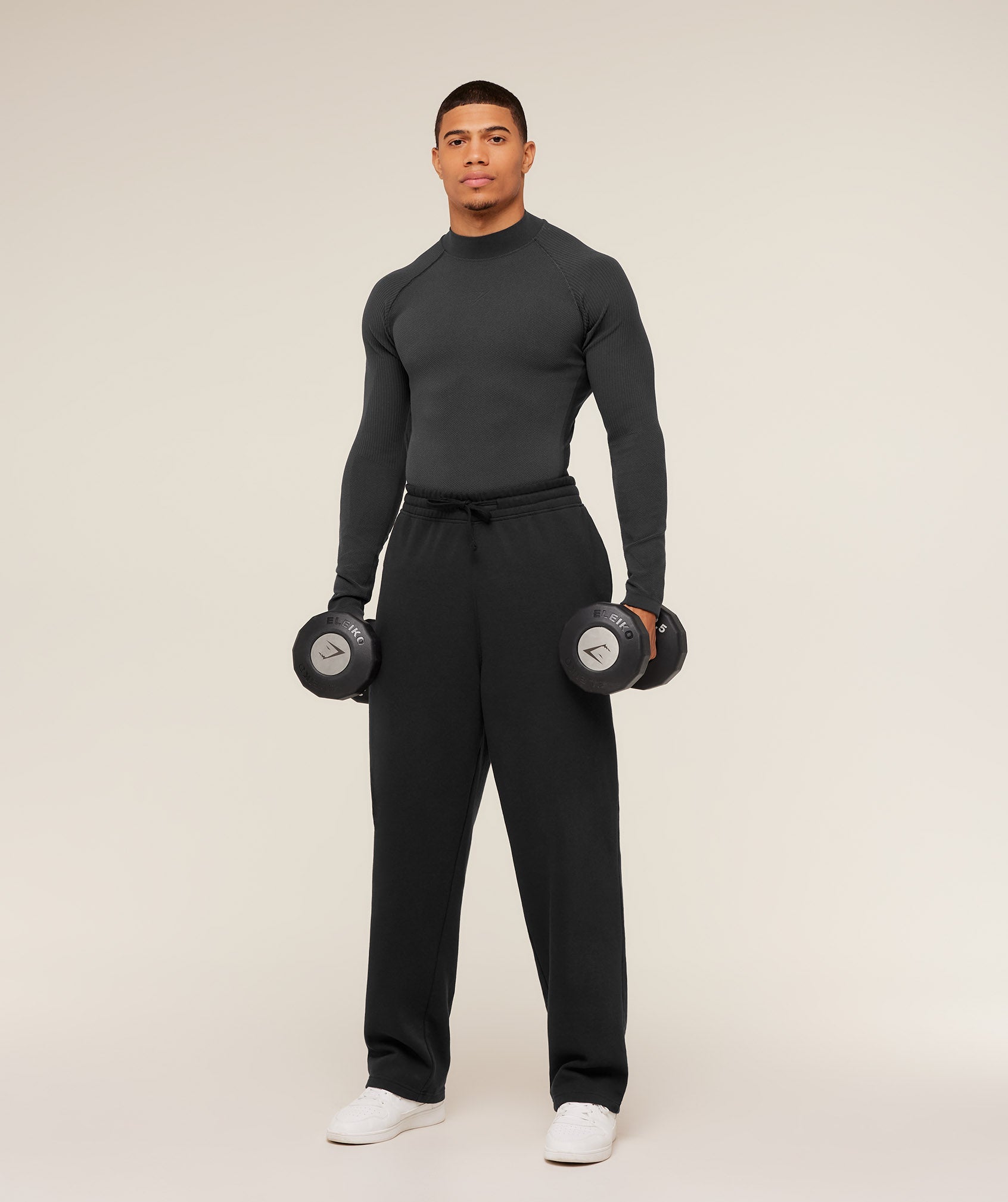 Gymshark Physique Long Sleeve T-Shirt - GS Onyx Grey/GS Black