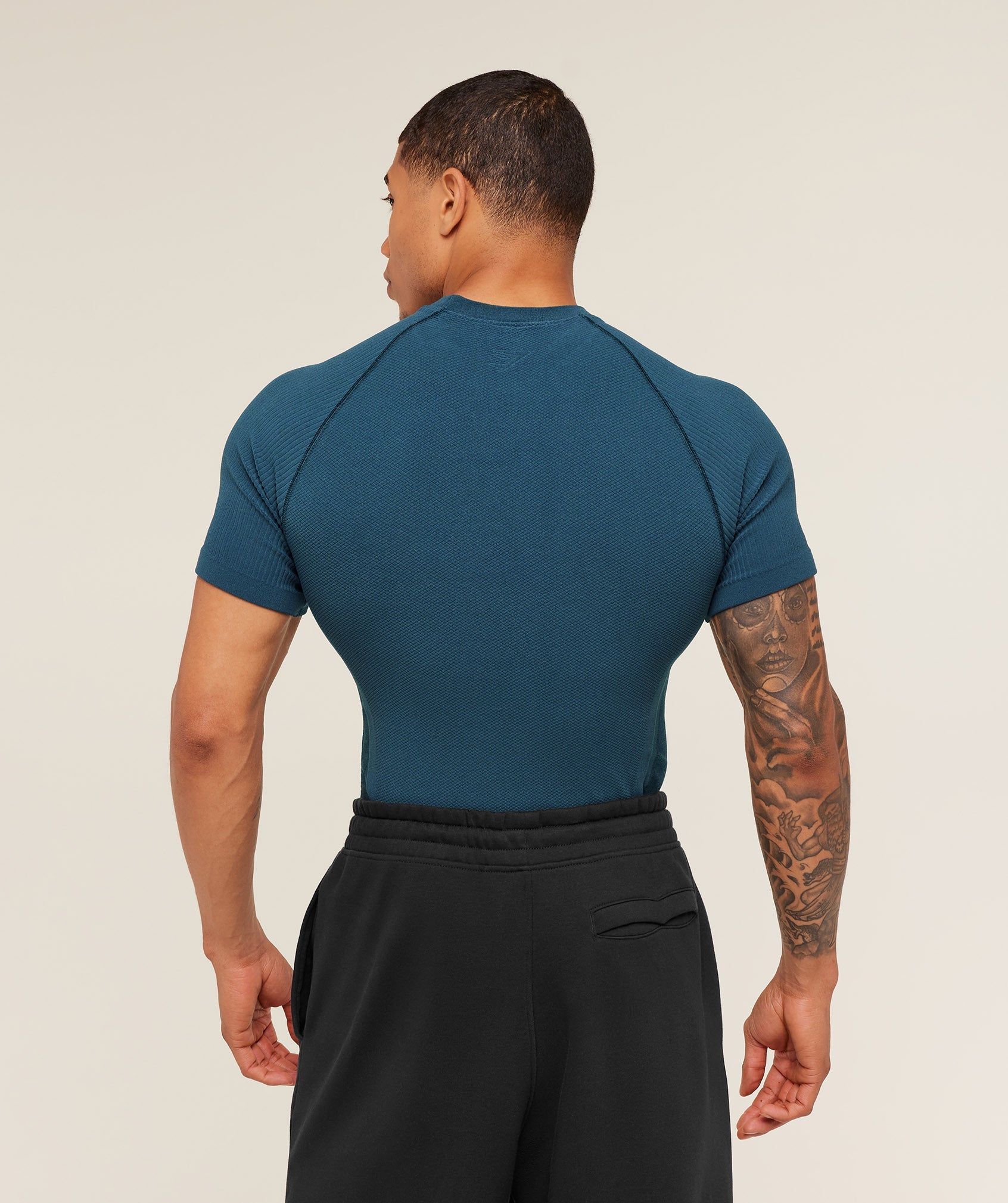 Gymshark Physique T-Shirt - GS Stealth Blue/GS Deep Petrol Blue