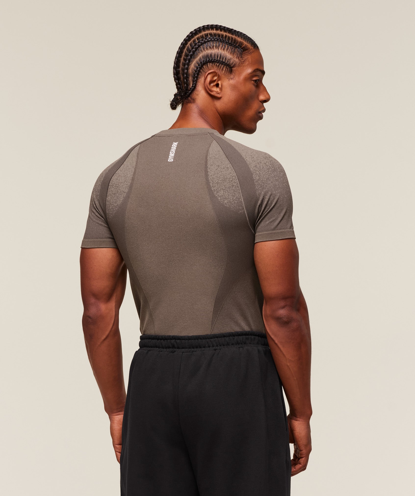 Gymshark Shadow Seamless T Shirt - Camo Brown