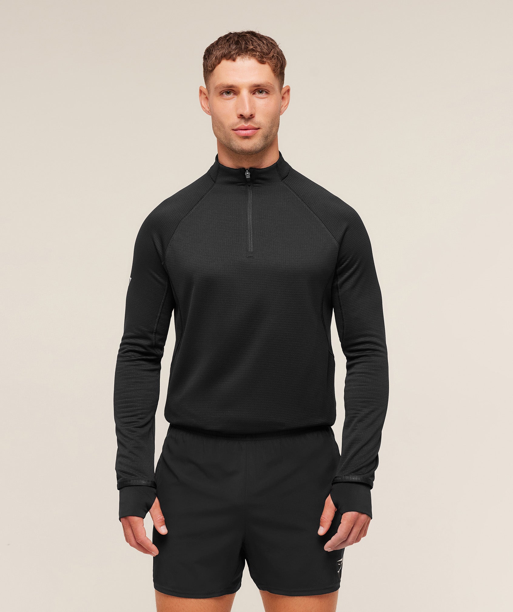 Gymshark Running 1/4 Zip - Black