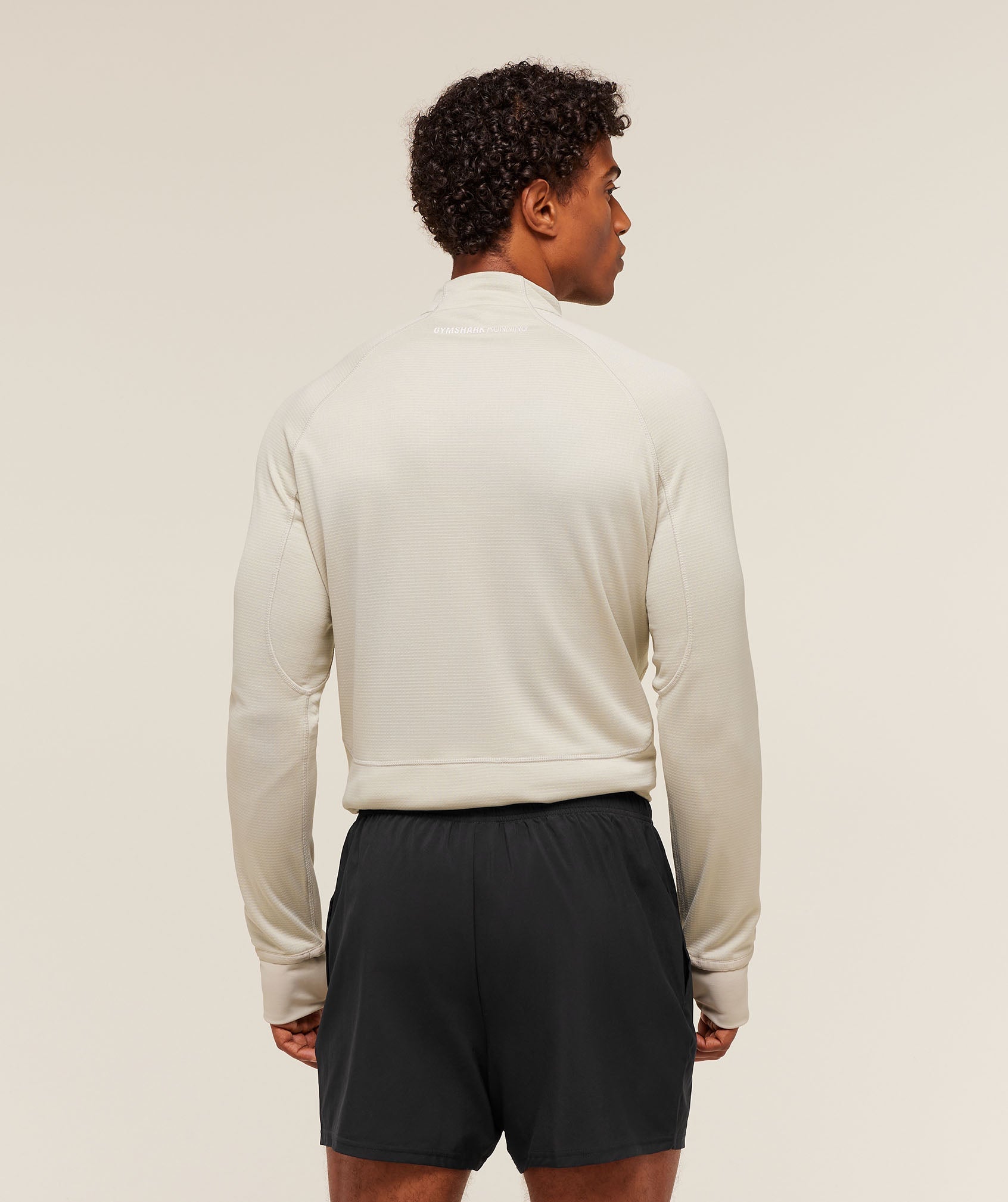 Gymshark Running 1/4 Zip - Pebble Grey