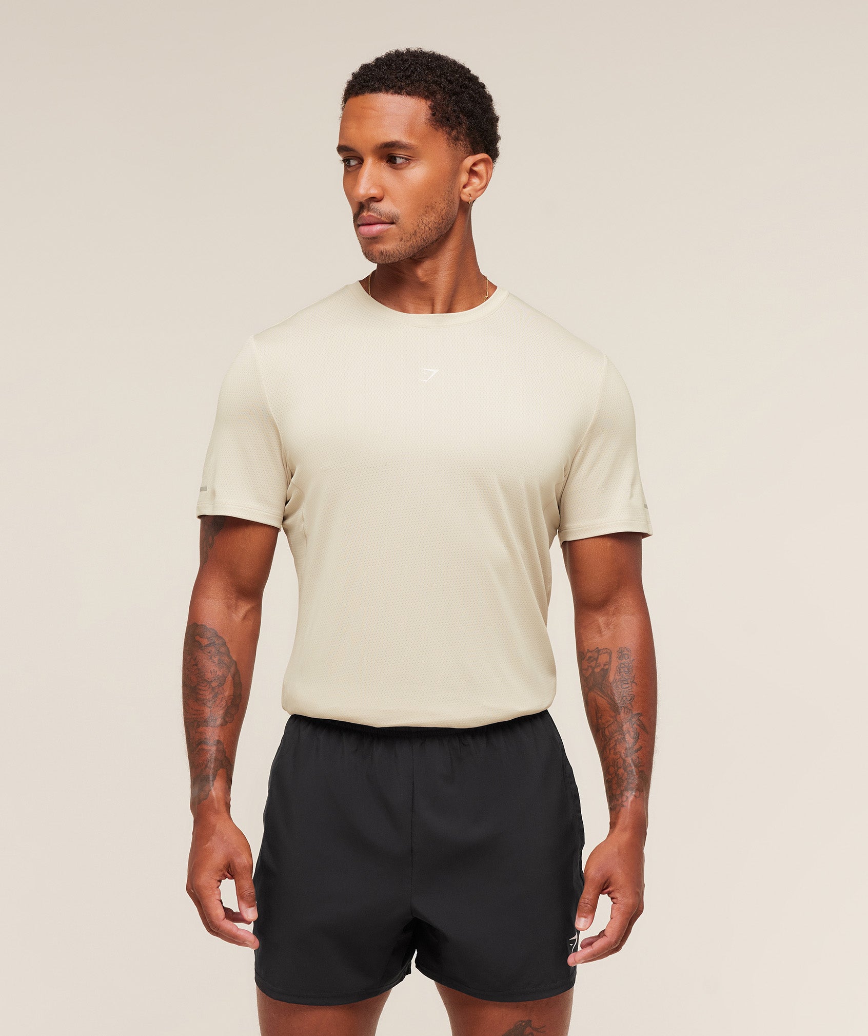 Gymshark Running T-Shirt - Pebble Grey