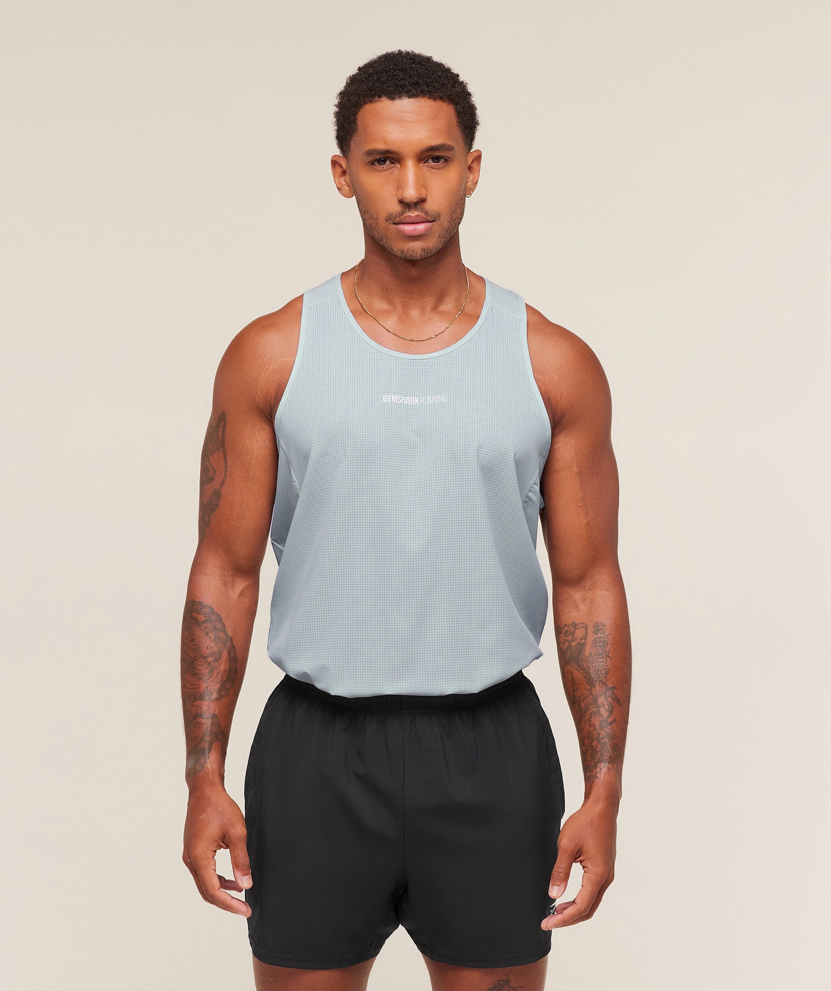 Gymshark Running Tank - Smoke Blue