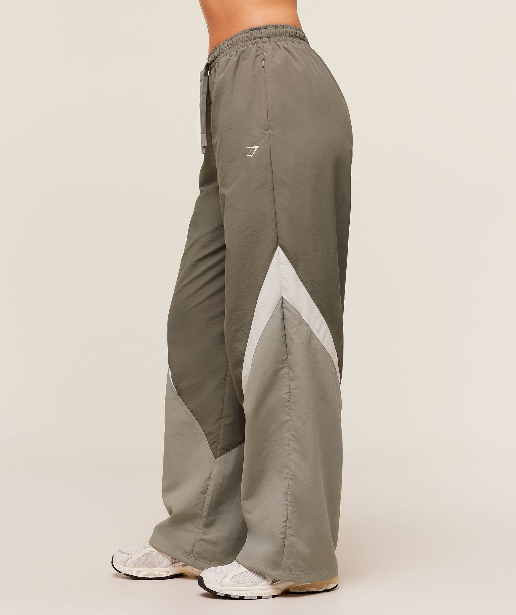 Gymshark Contrast Track Pant - Camo Brown/Linen Brown/Oat White