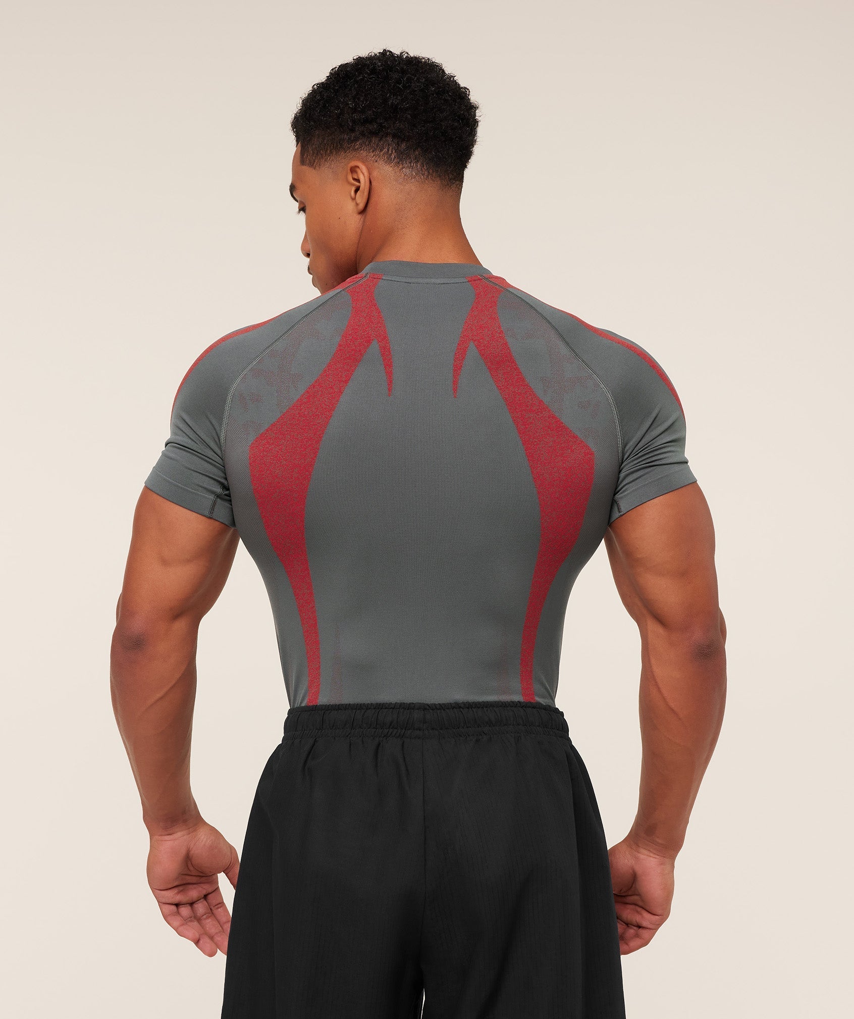 Gymshark Storm Seamless T-Shirt - GS Dark Grey/GS Zesty Red