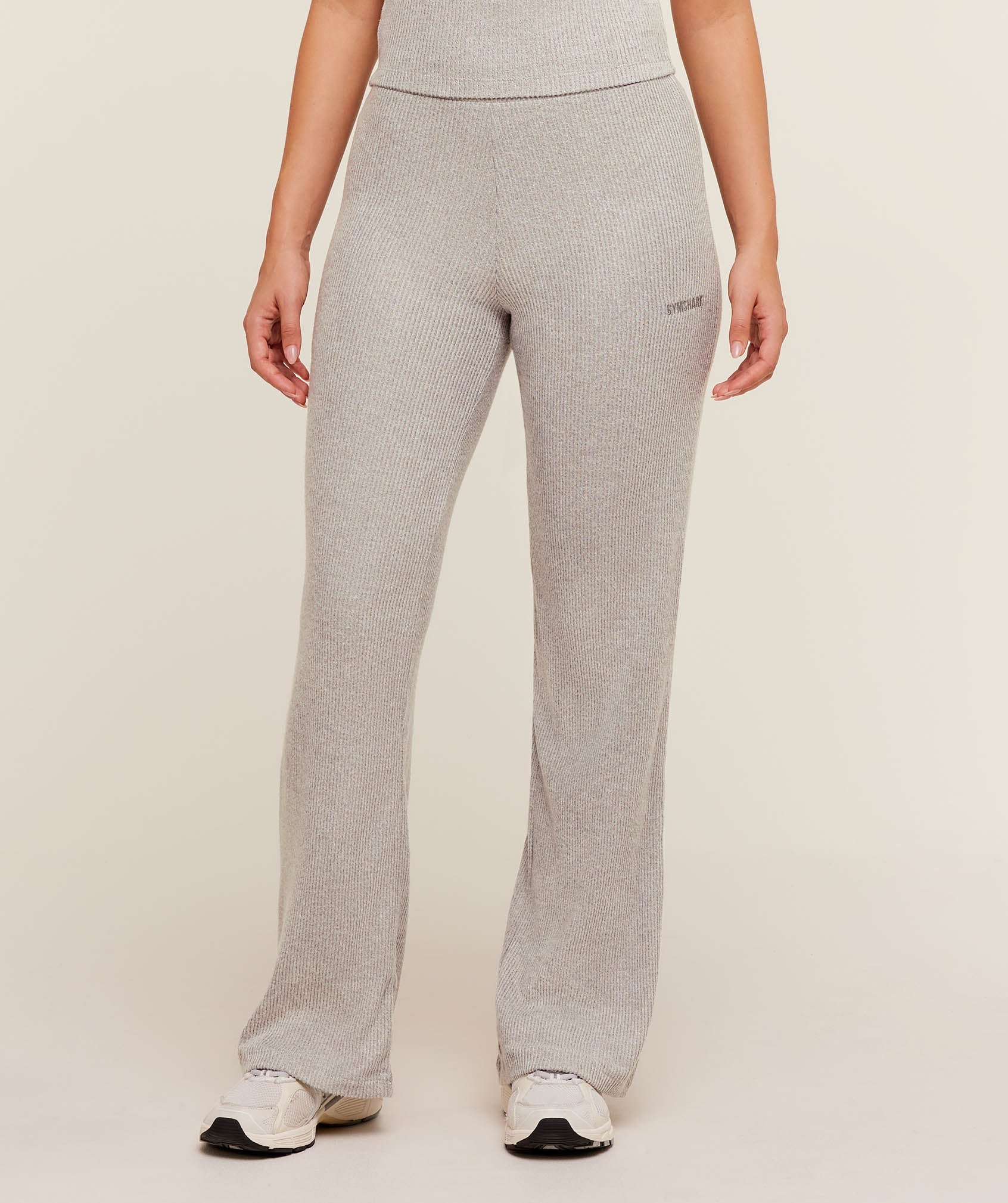 Gymshark SuperSoft Straight Leg Pant - Light Grey Core Marl