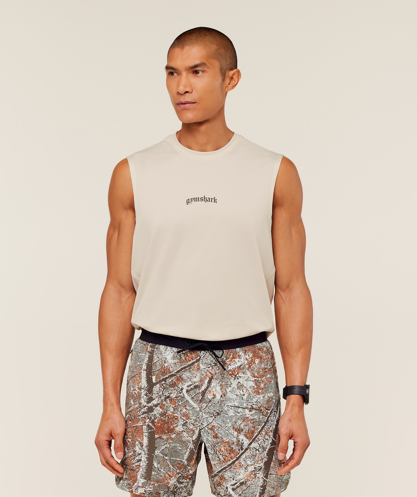 Gymshark Tactical Tank - Oat White