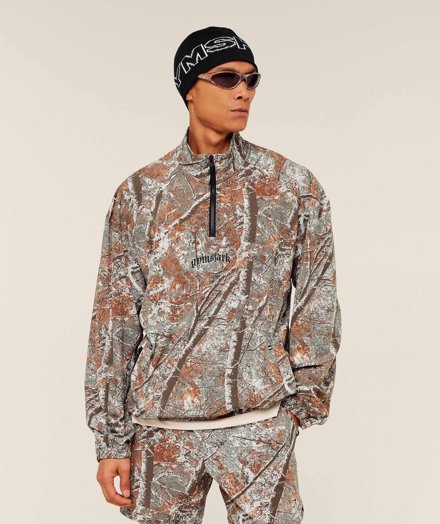 Gymshark Tactical Shell 1/4 Zip - Linen Brown