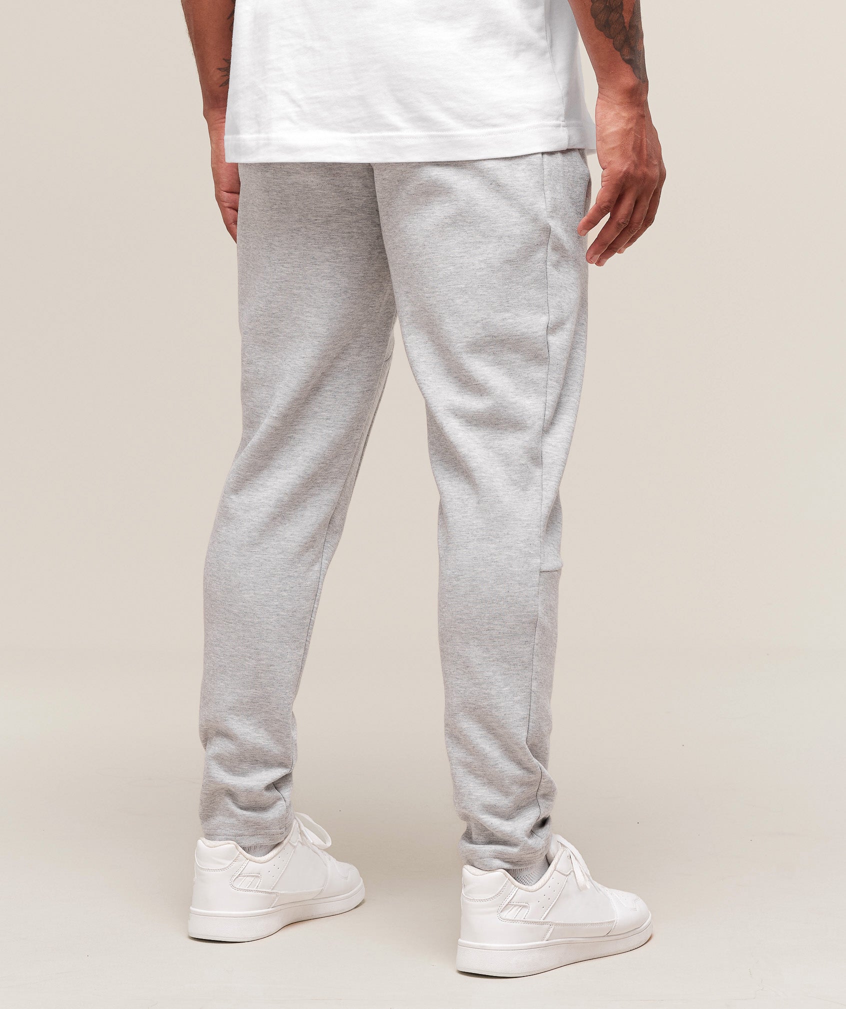 Gymshark Interlock Tech Joggers - Light Grey Core Marl