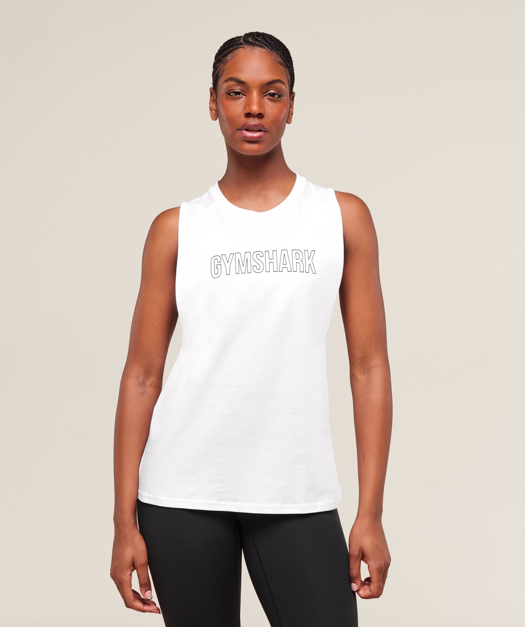 Gymshark Trace Graphic Tank - White