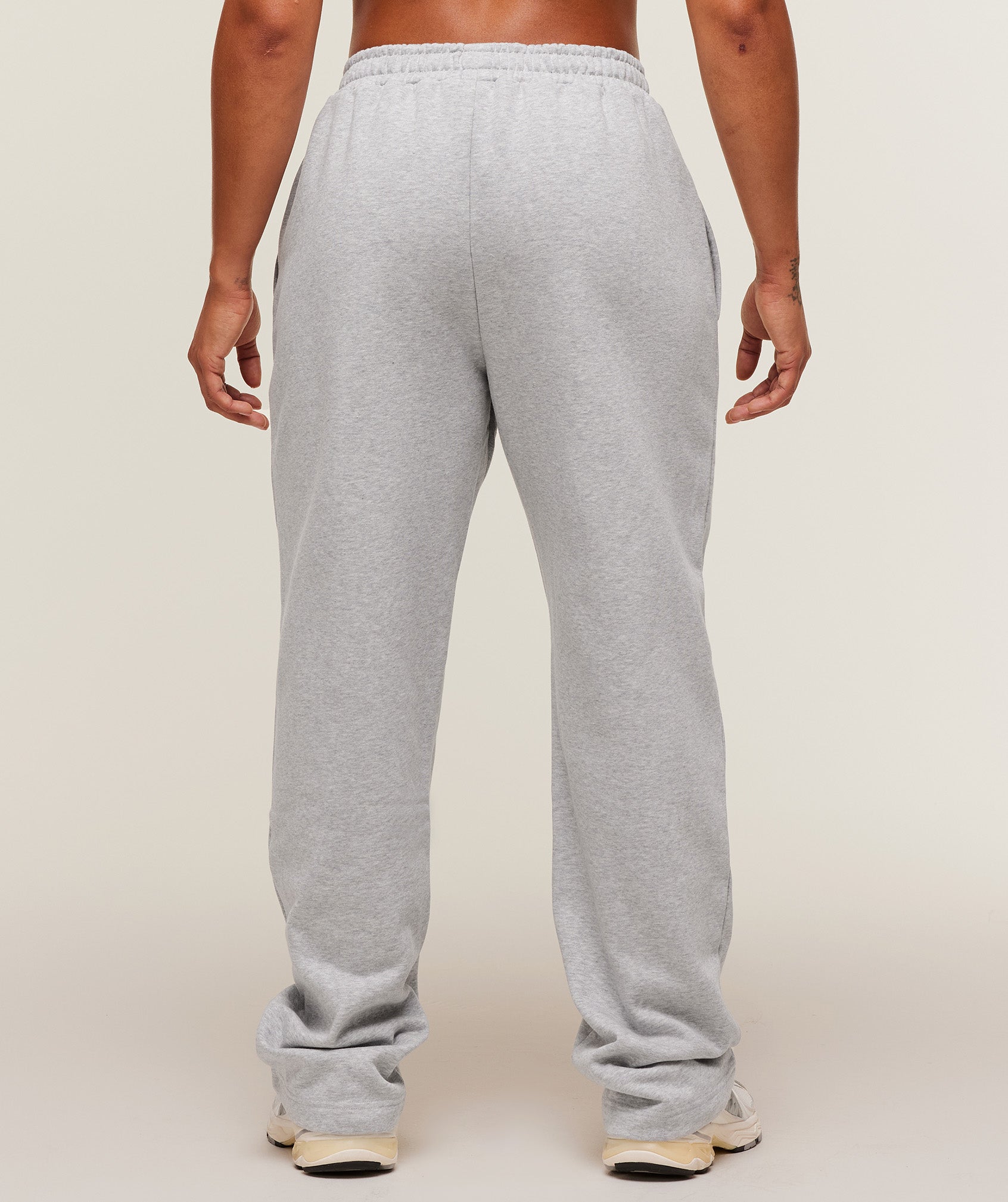 Gymshark Training Fleece Straight Leg Short Pant - Light Grey Core Marl