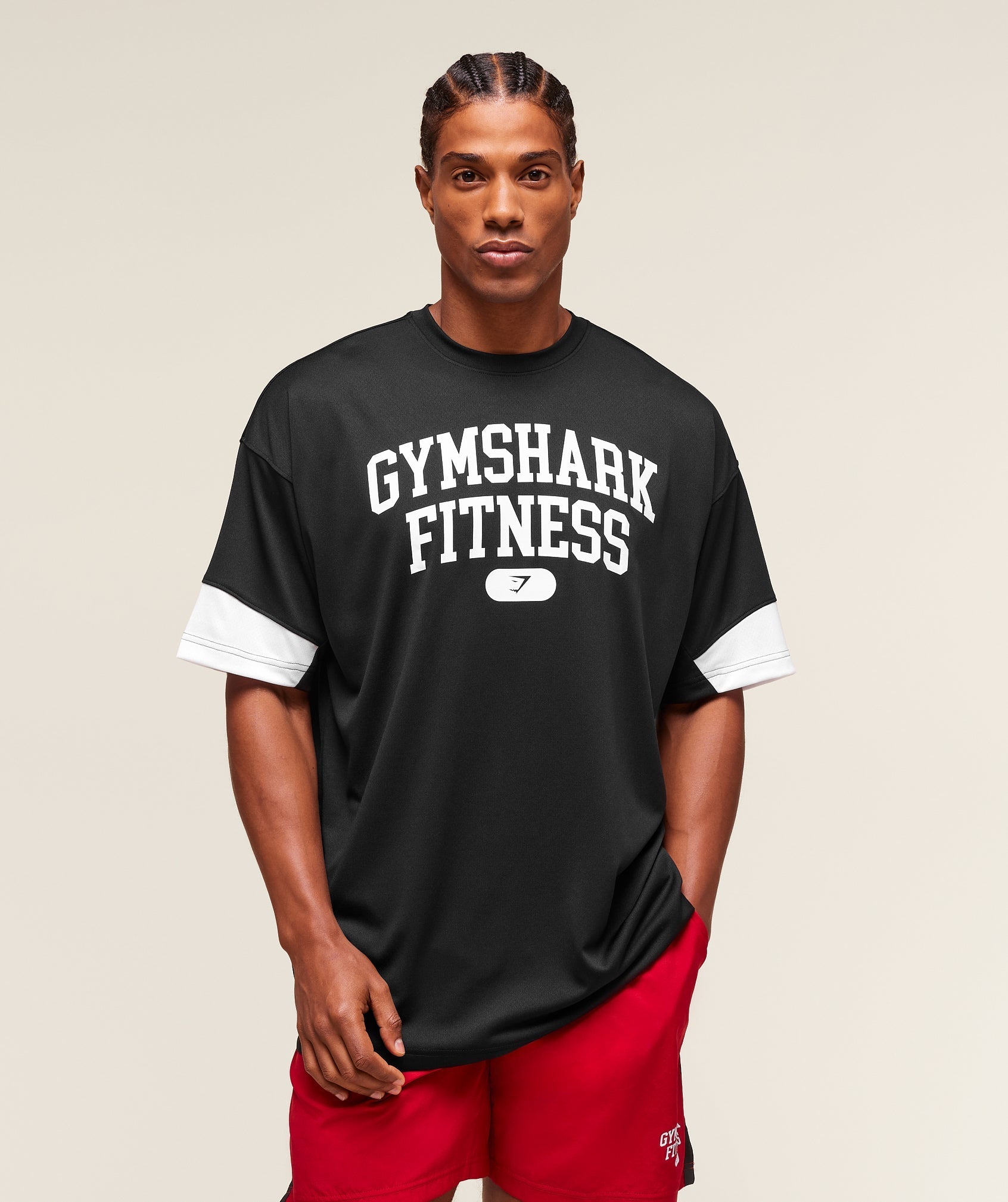 Gymshark Campus Oversized T-Shirt - Black