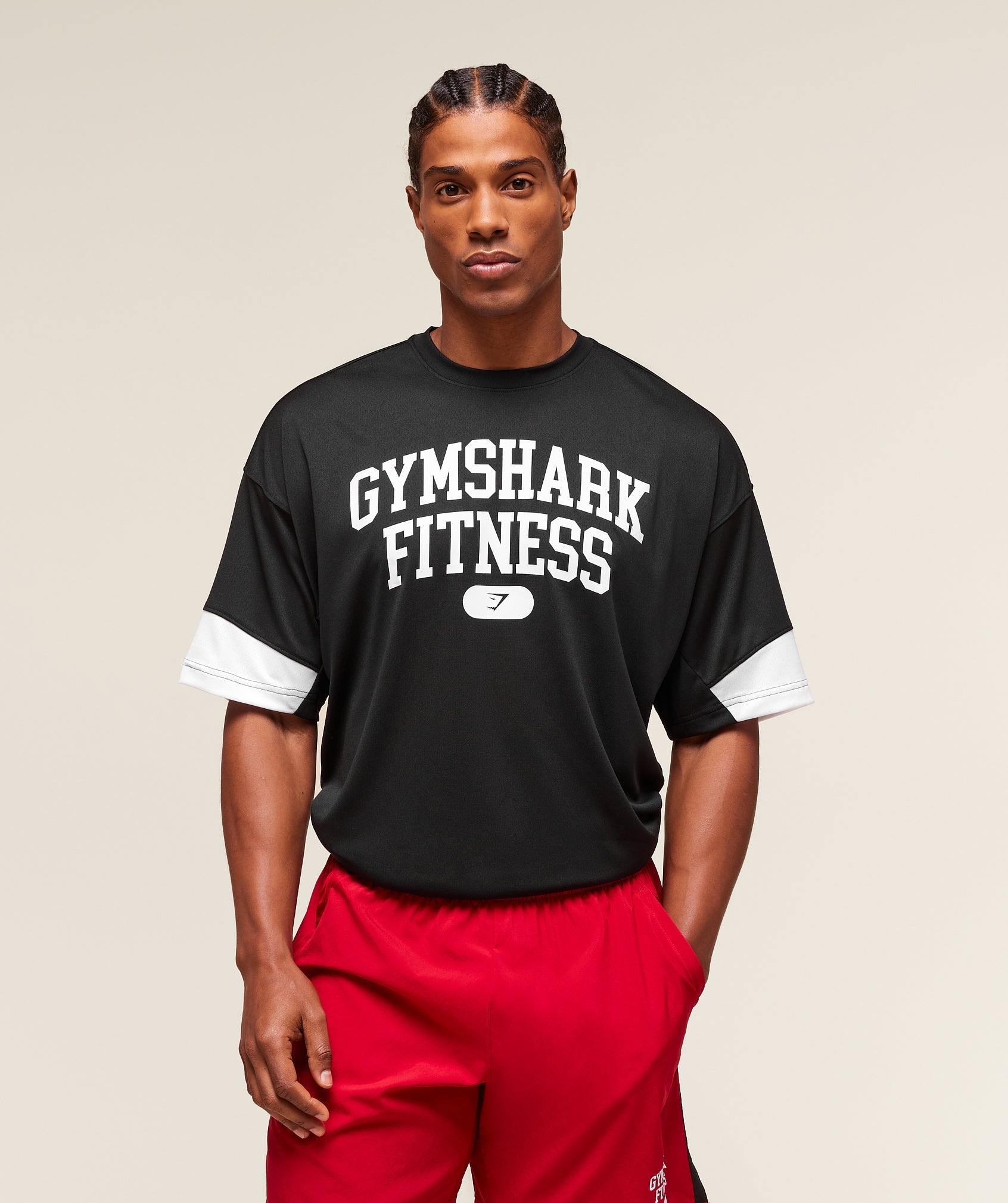 Gymshark Campus Oversized T-Shirt - Black
