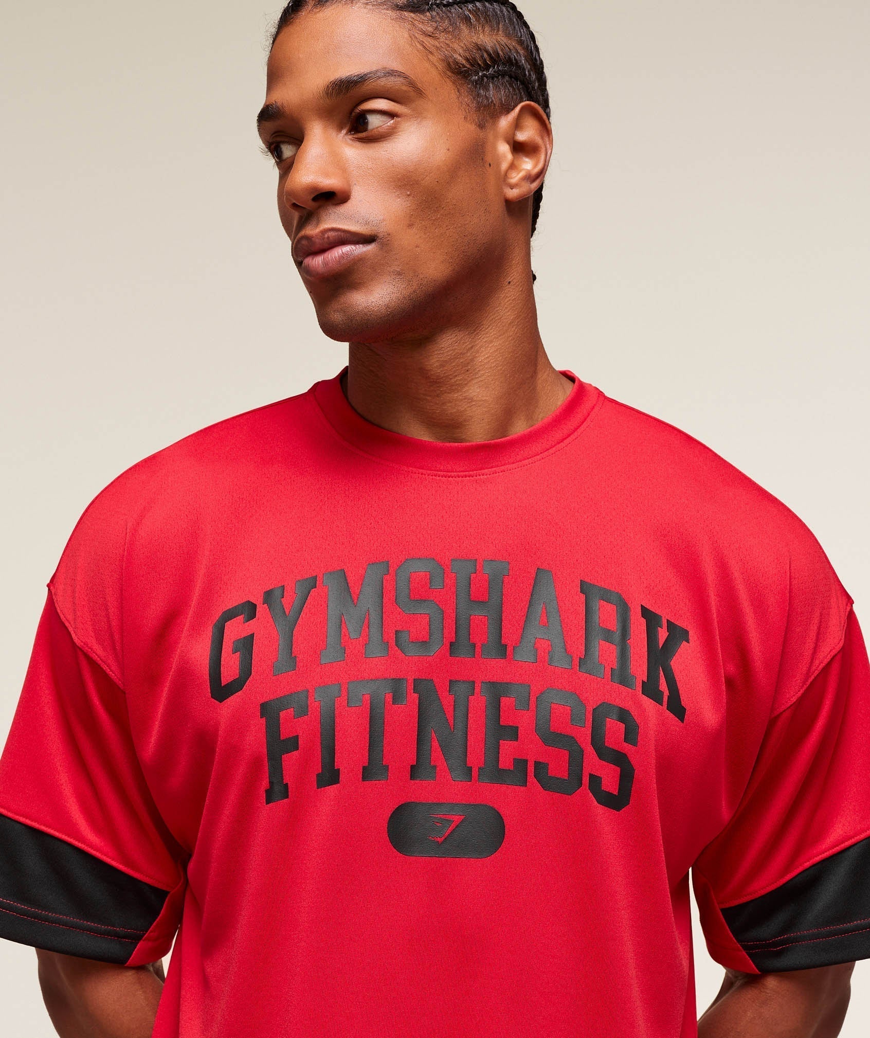 Gymshark Campus Oversized T-Shirt - Conditioning Red