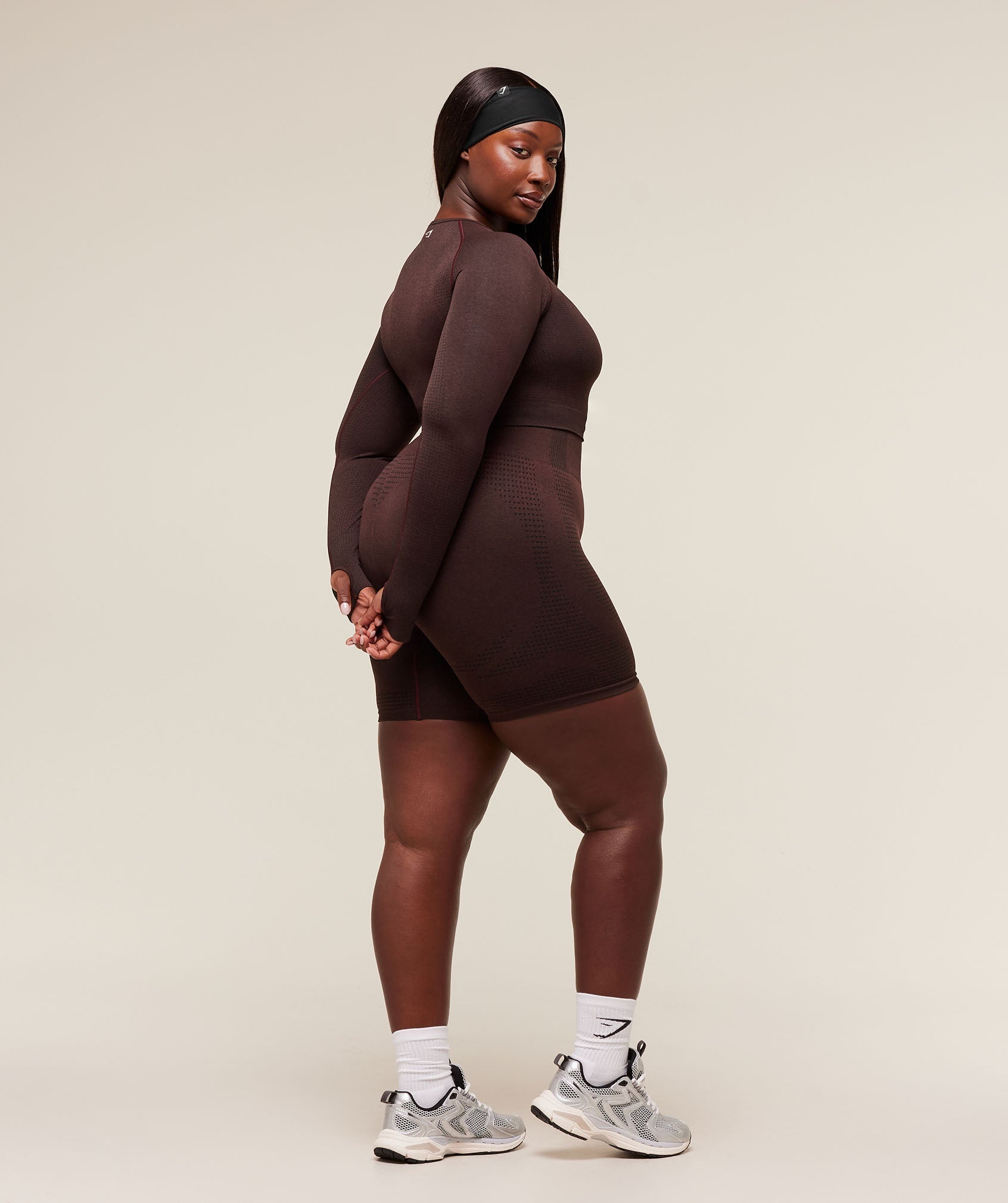 Gymshark Vital Crop Top - Rich Maroon/Marl