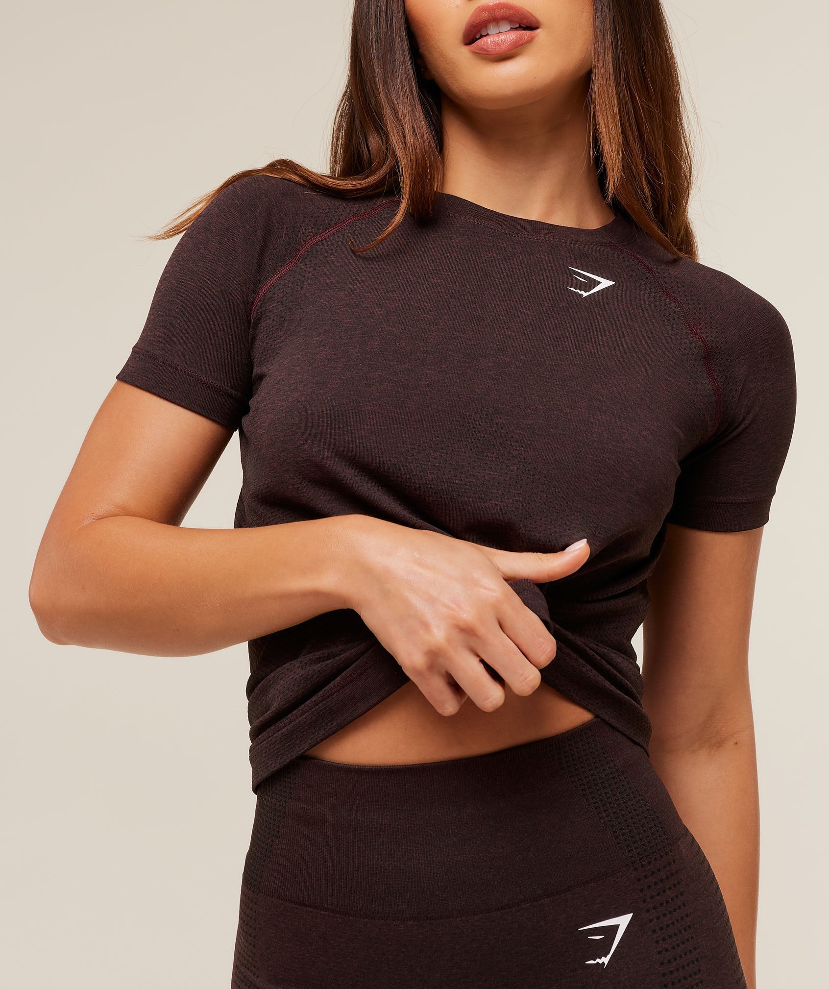 Gymshark Vital Light T-Shirt - Rich Maroon/Marl