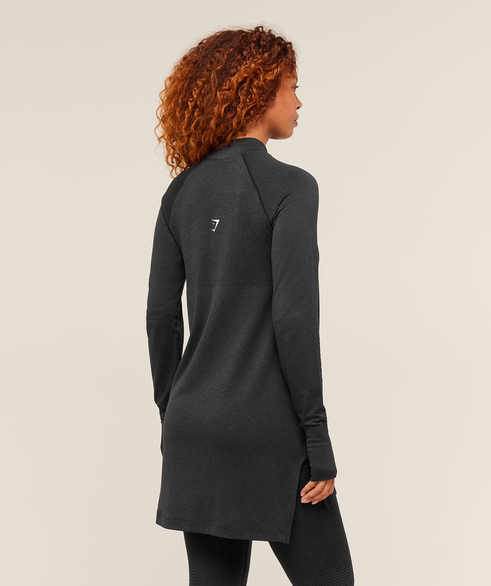 Gymshark Vital Long Line Top - Black Marl