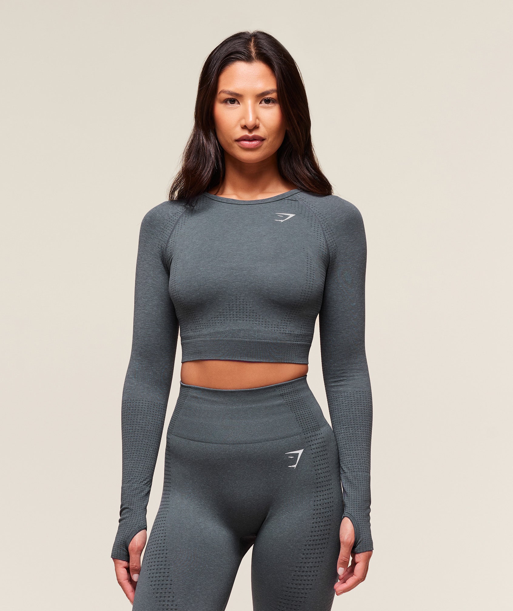 Gymshark Vital Crop Top - Strong Grey Marl