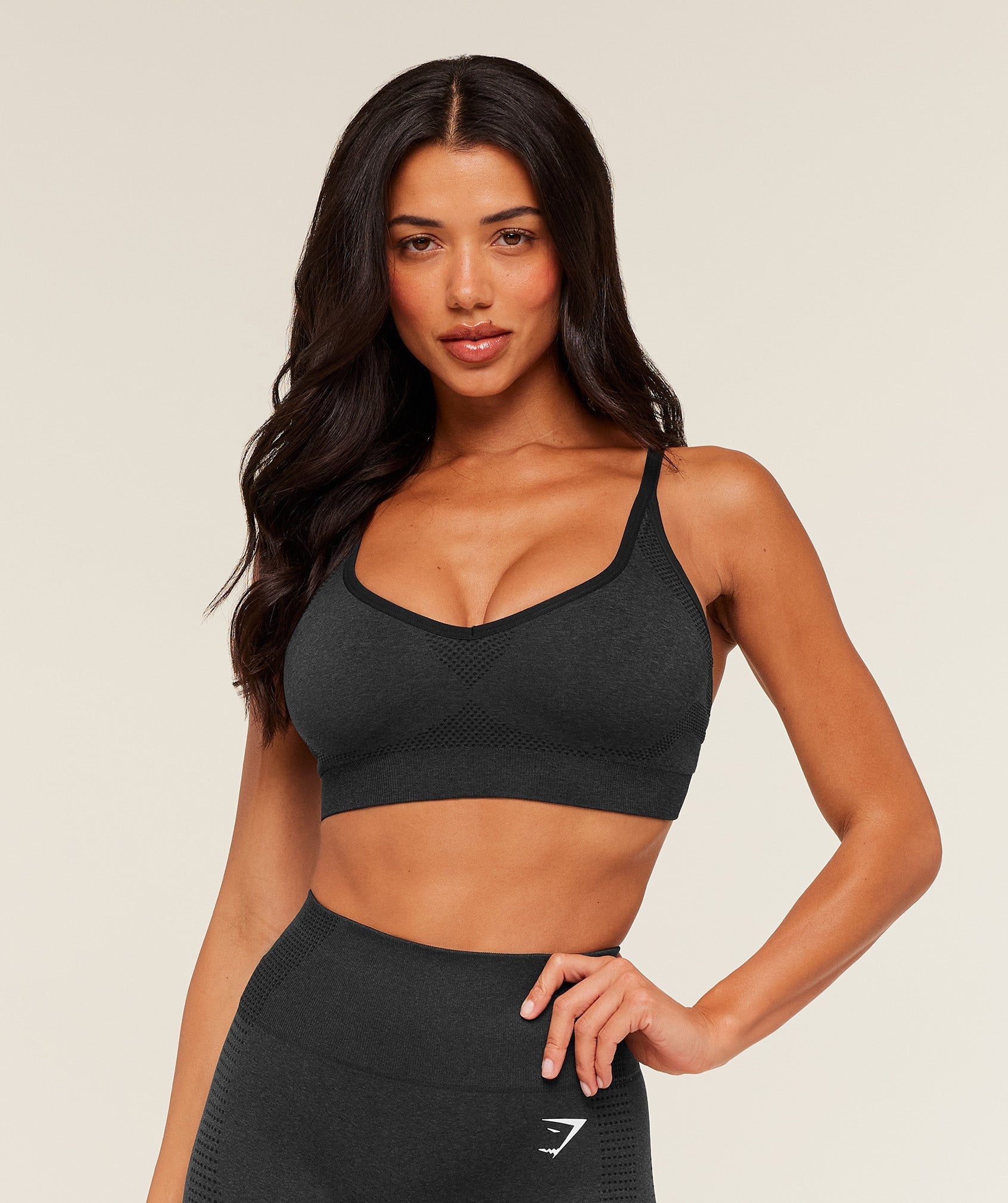 Gymshark Vital Sports Bra - Black Marl