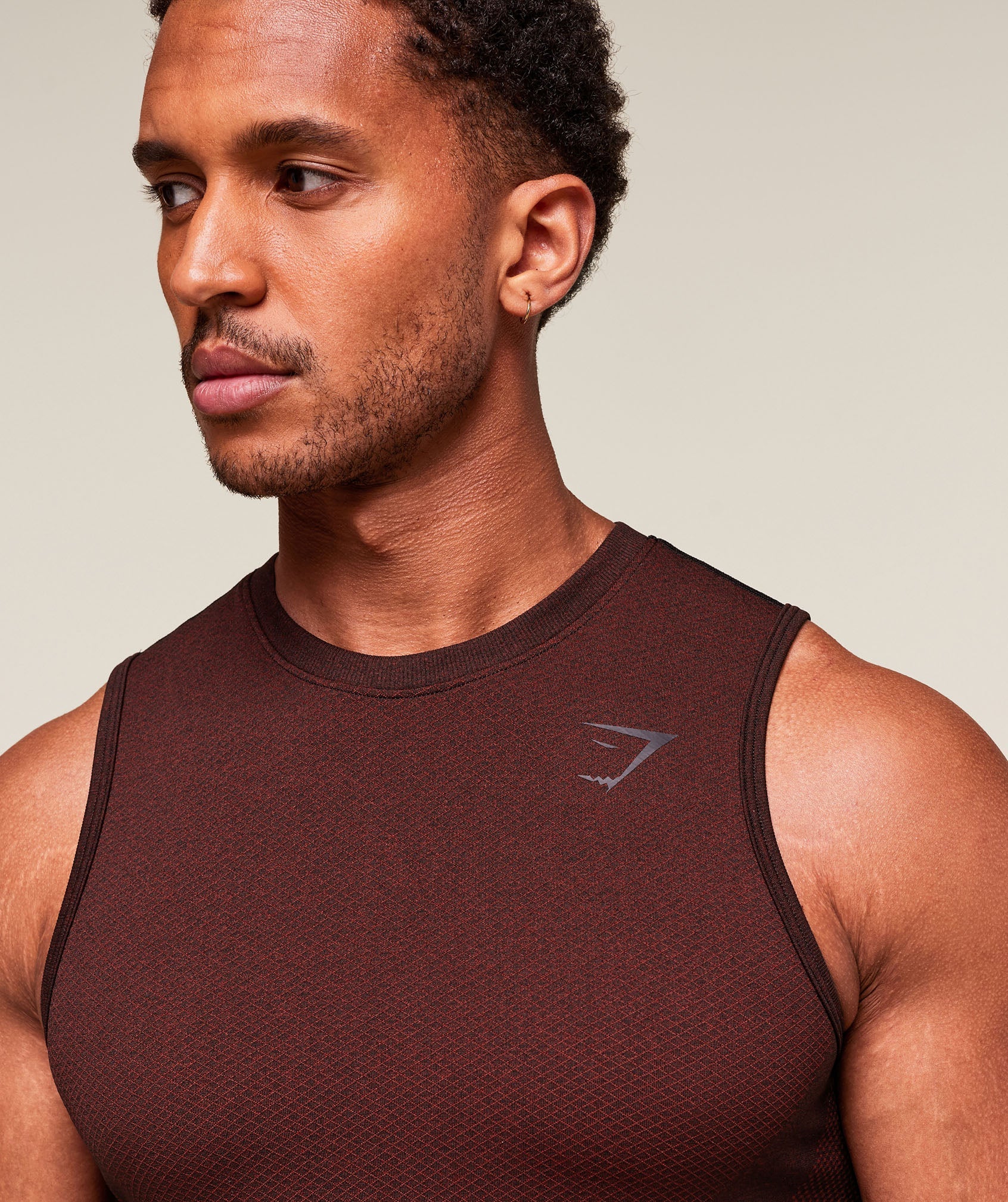 Gymshark Vital Tank - Black/Sets Red