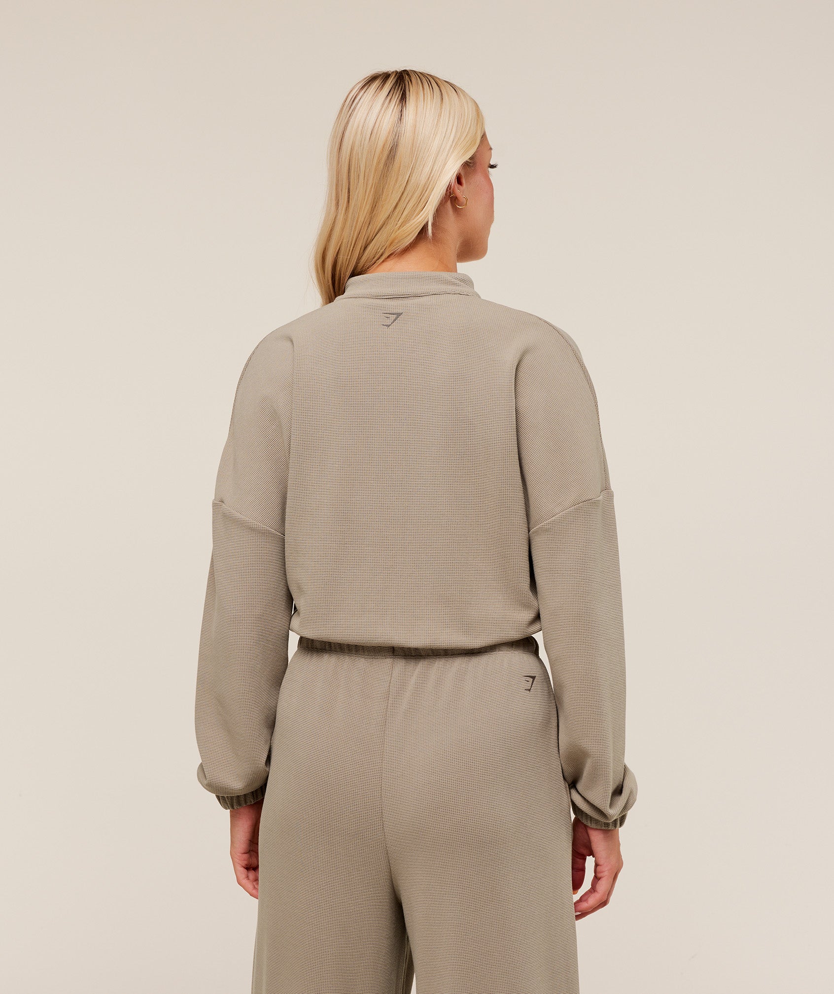 Gymshark Waffle Midi Zip Up Jacket - Lifestyle Brown