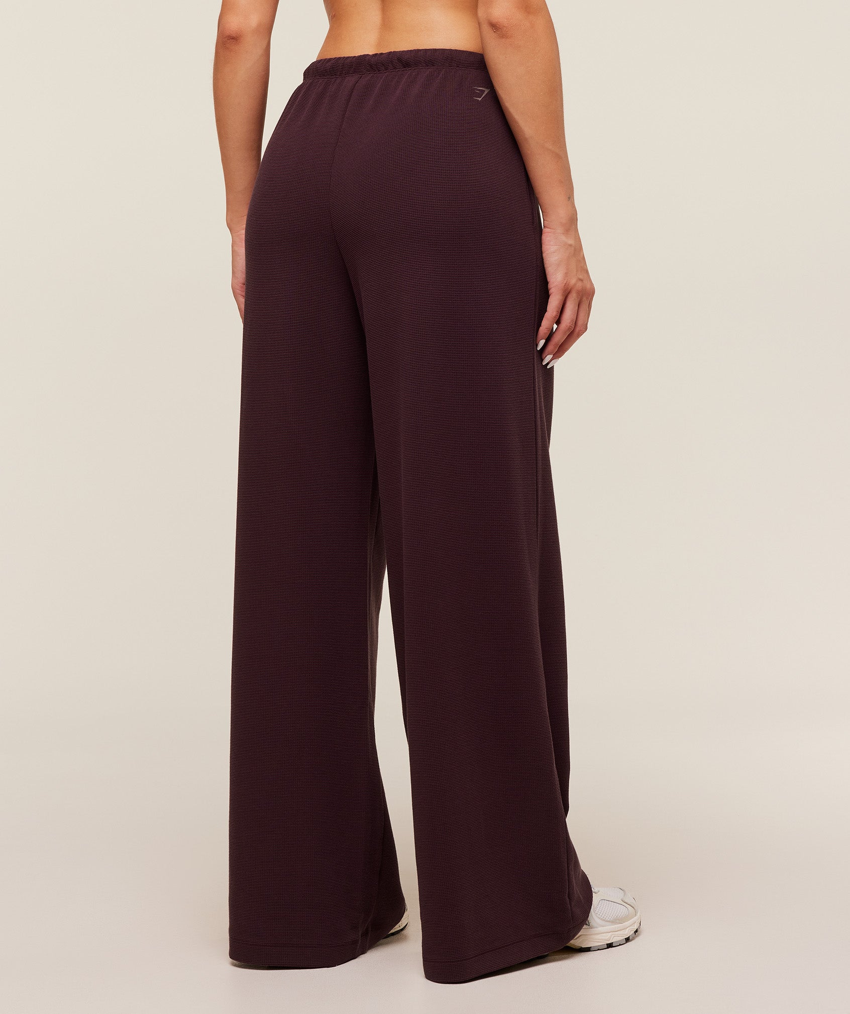 Gymshark Waffle Wide Leg Pants - Cherry Purple