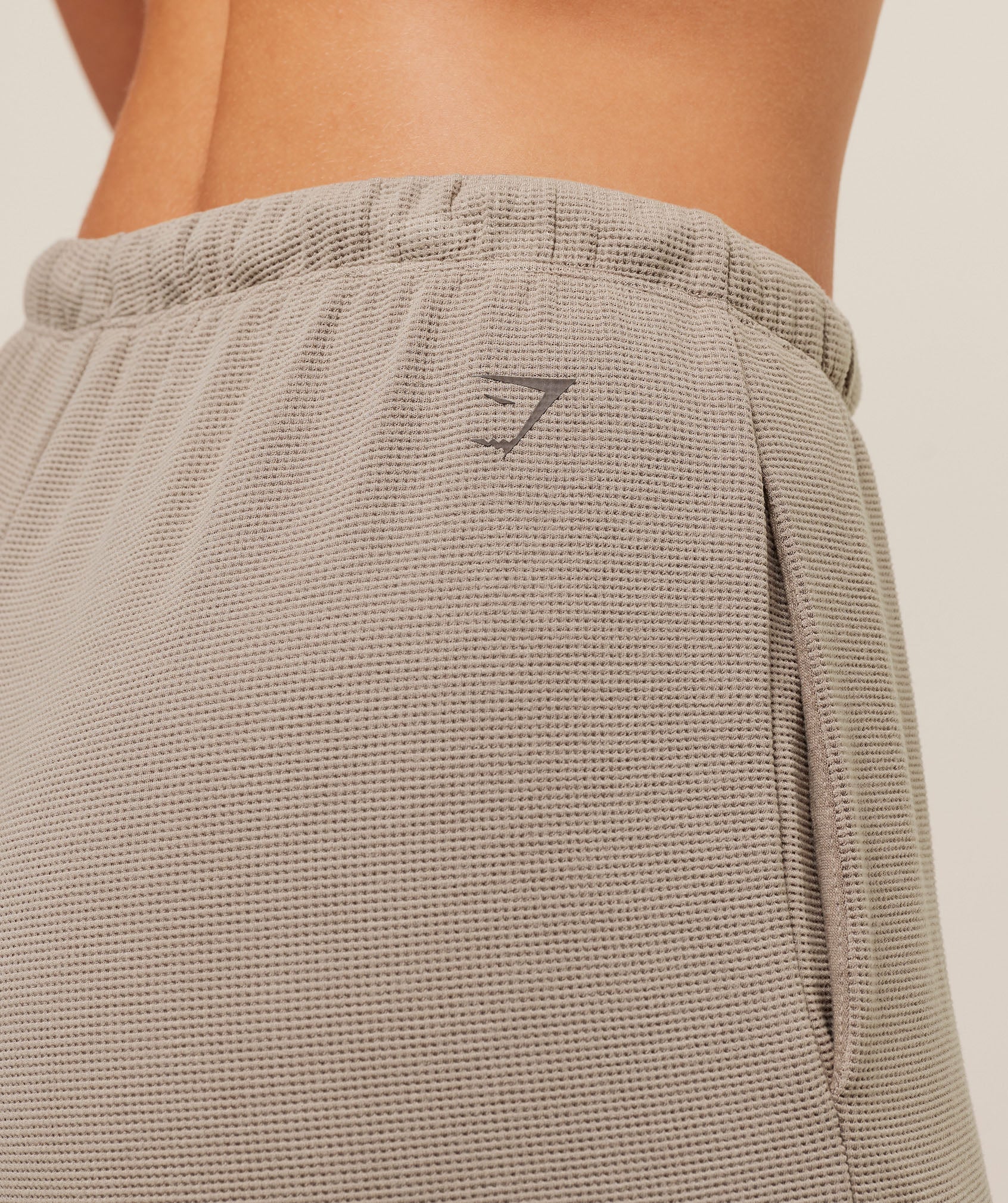 Gymshark Waffle Wide Leg Pants - Lifestyle Brown