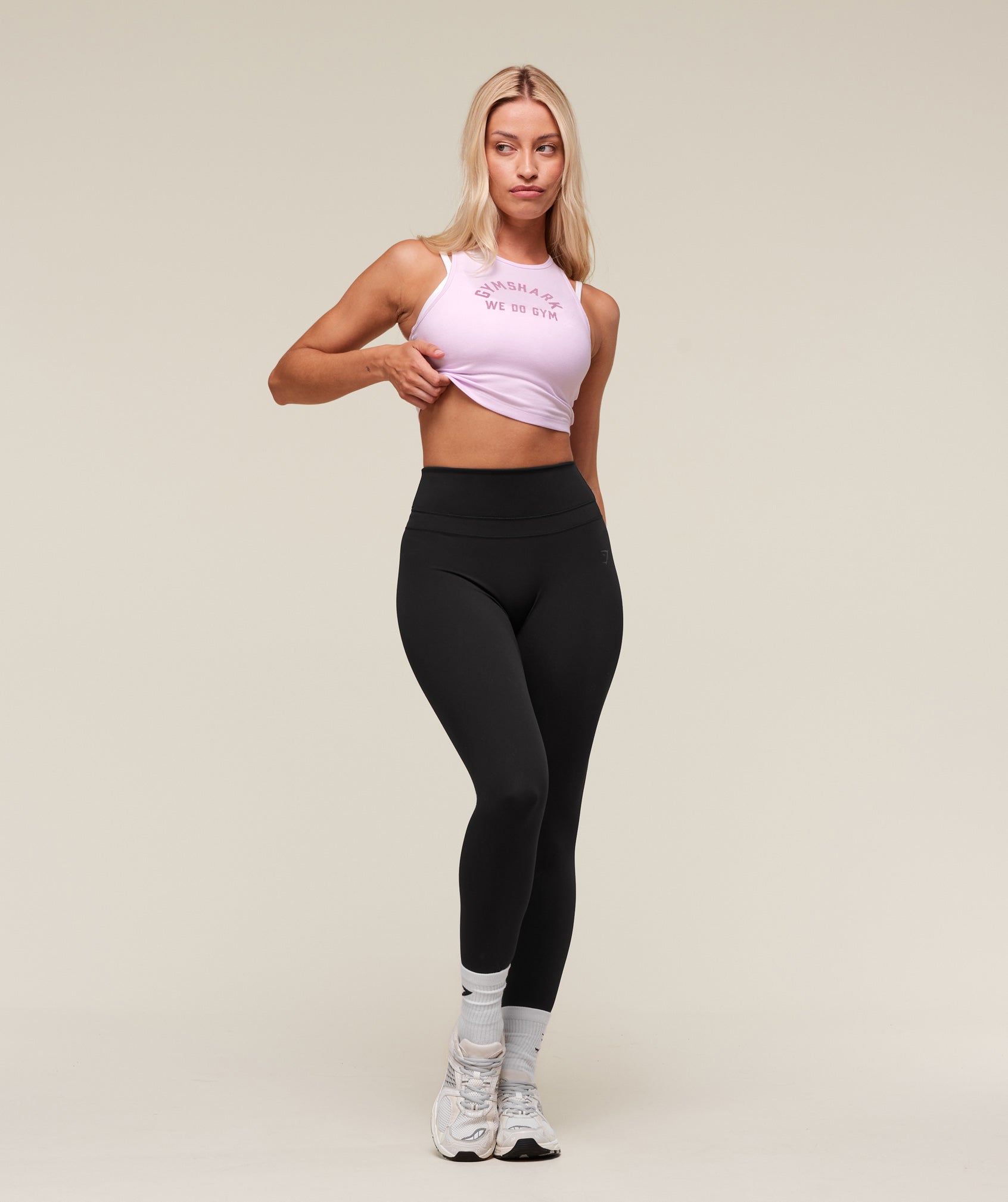 Gymshark We Do Gym Graphic Cropped Tank - Ice Pink